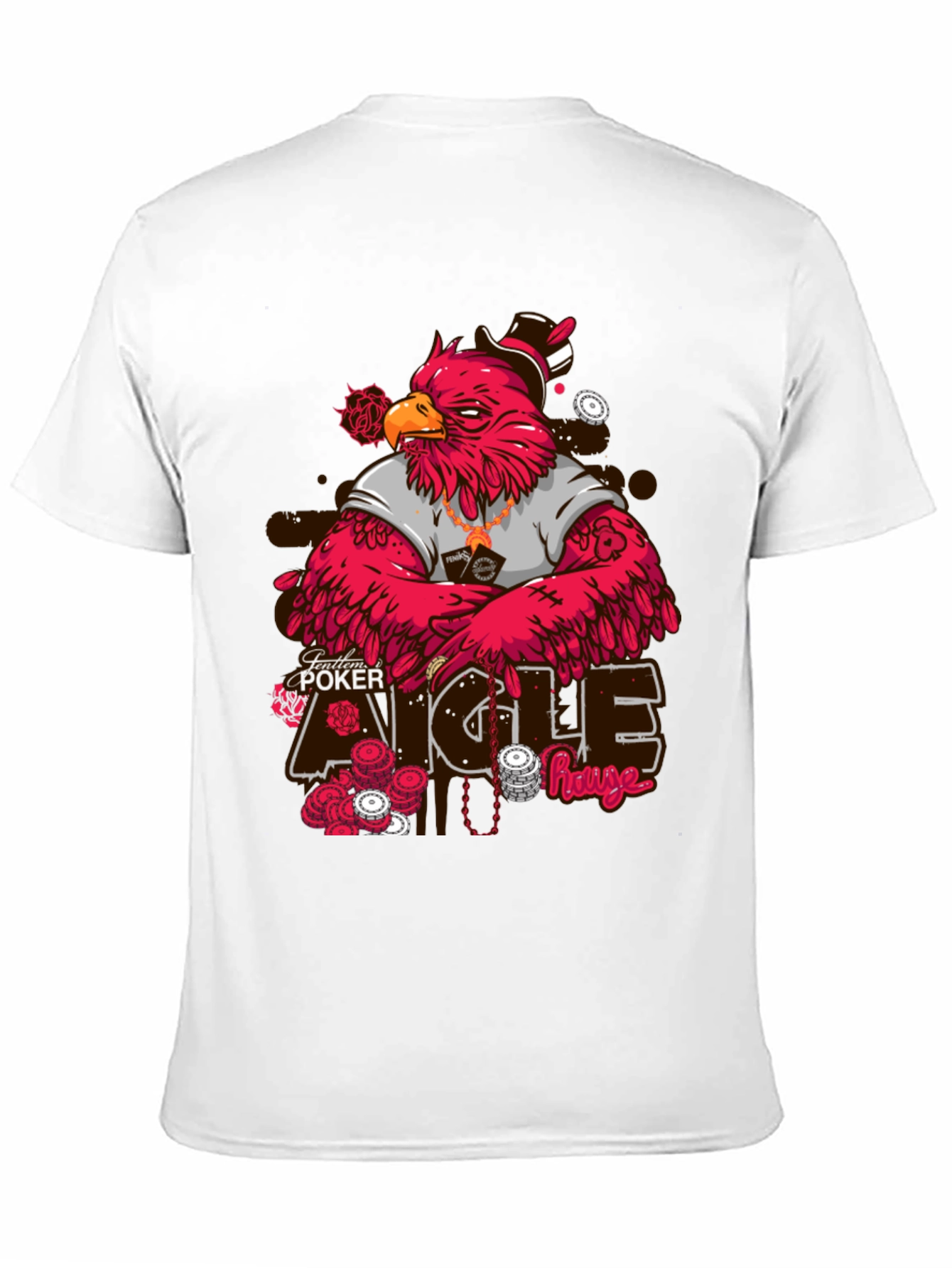 Poker Eagle Graphic T-Shirt