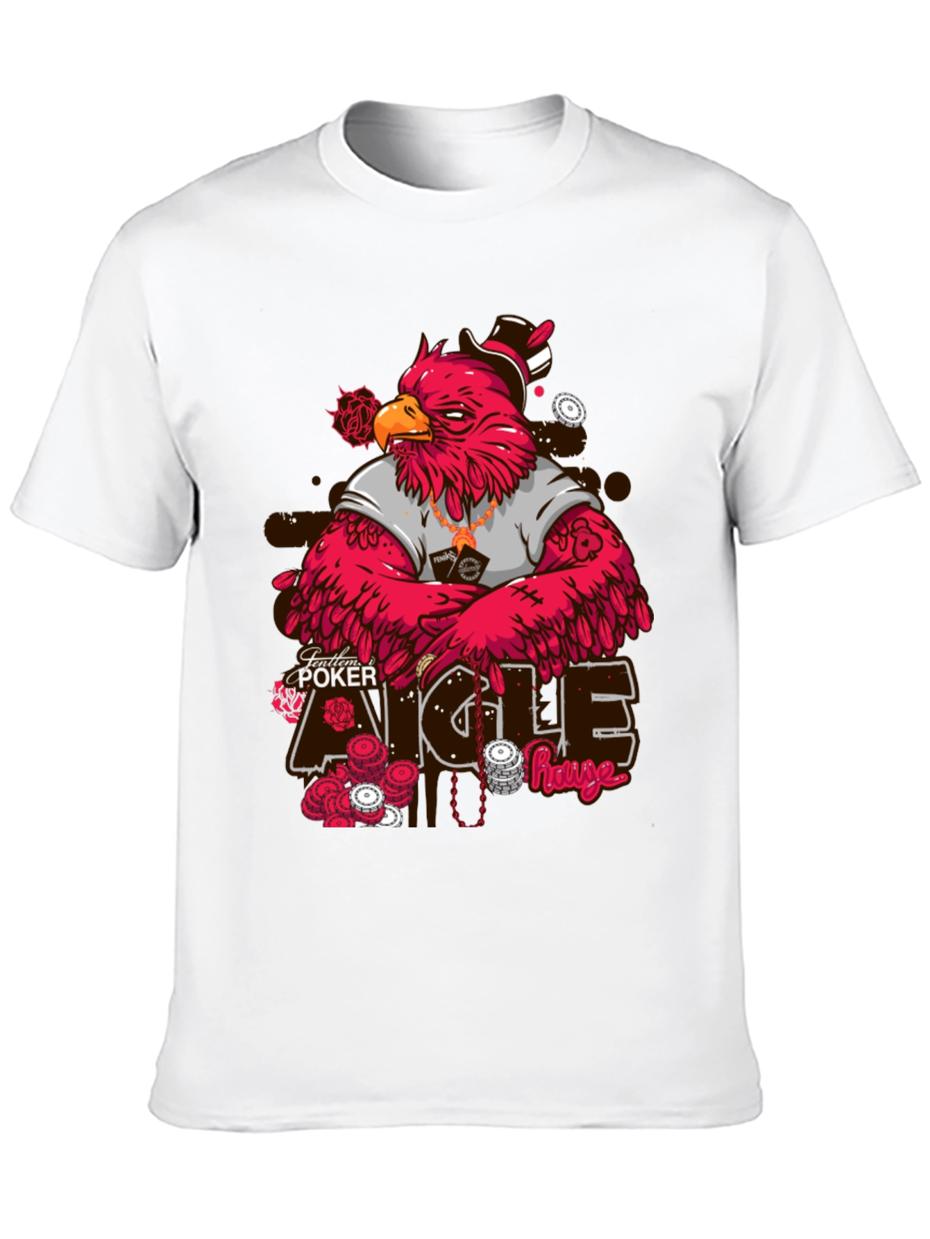 Poker Eagle Graphic T-Shirt