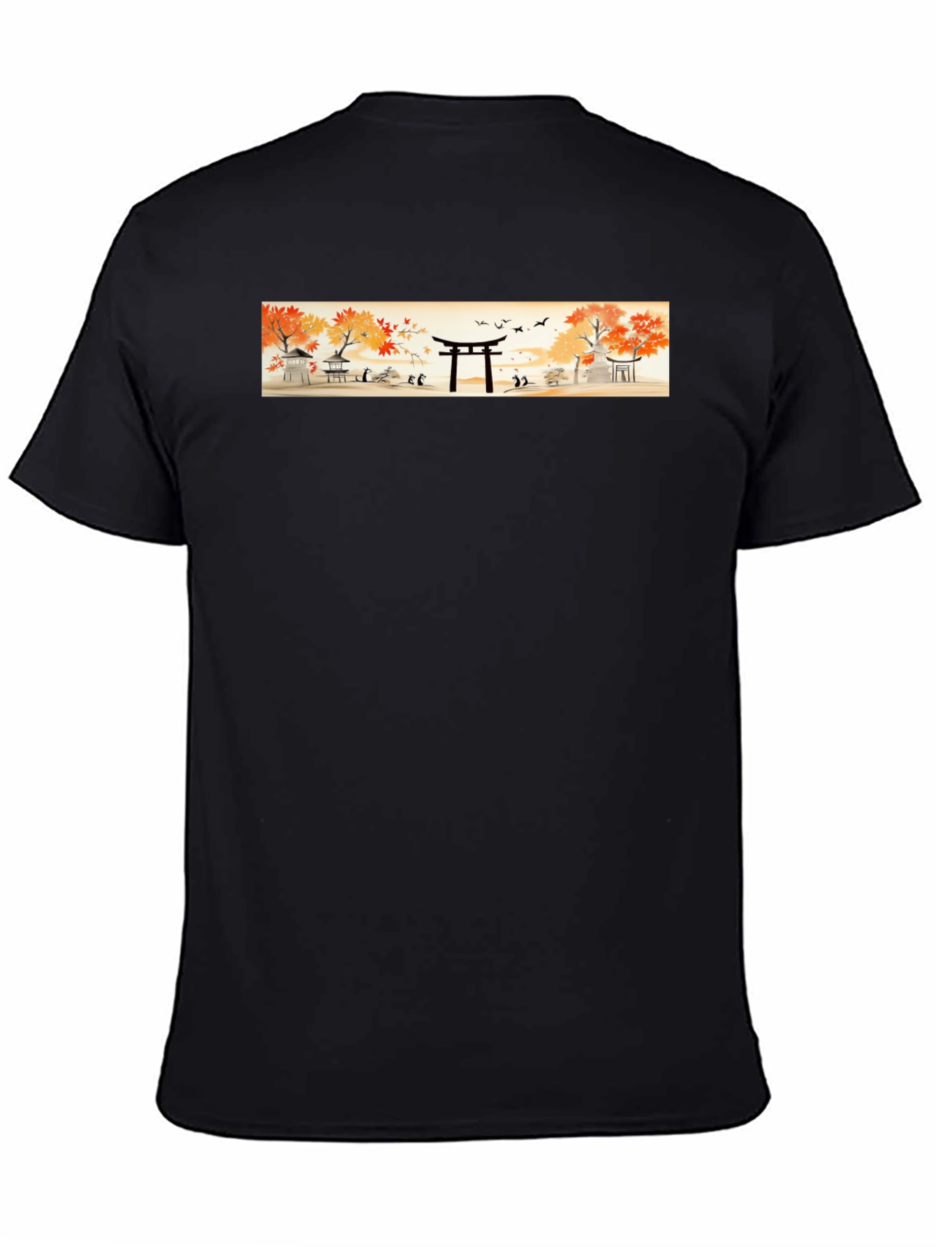 Japanese Temple T-Shirt - Autumn Scene Tee