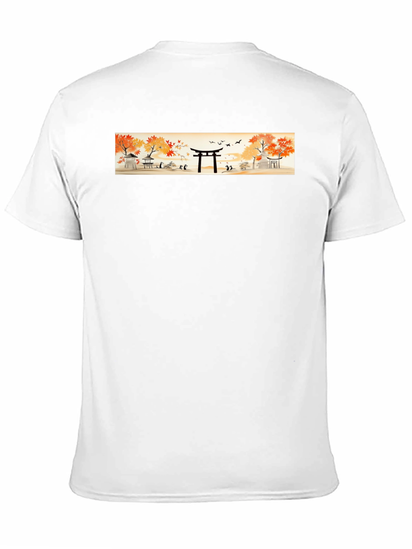 Japanese Temple T-Shirt - Autumn Scene Tee