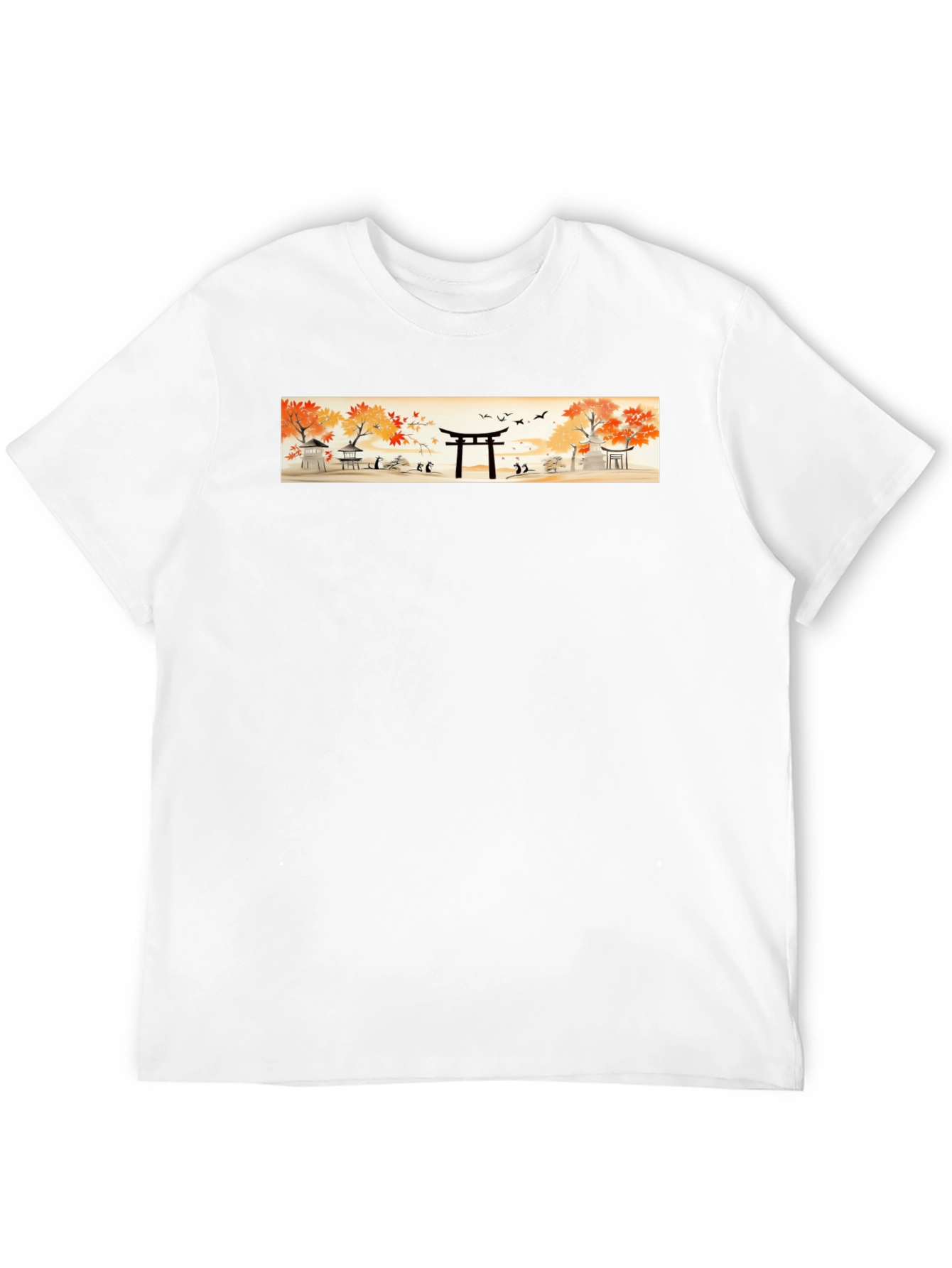 Japanese Temple T-Shirt - Autumn Scene Tee