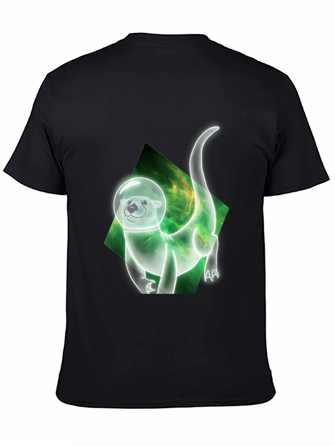 Space Otter Graphic Tee - Black