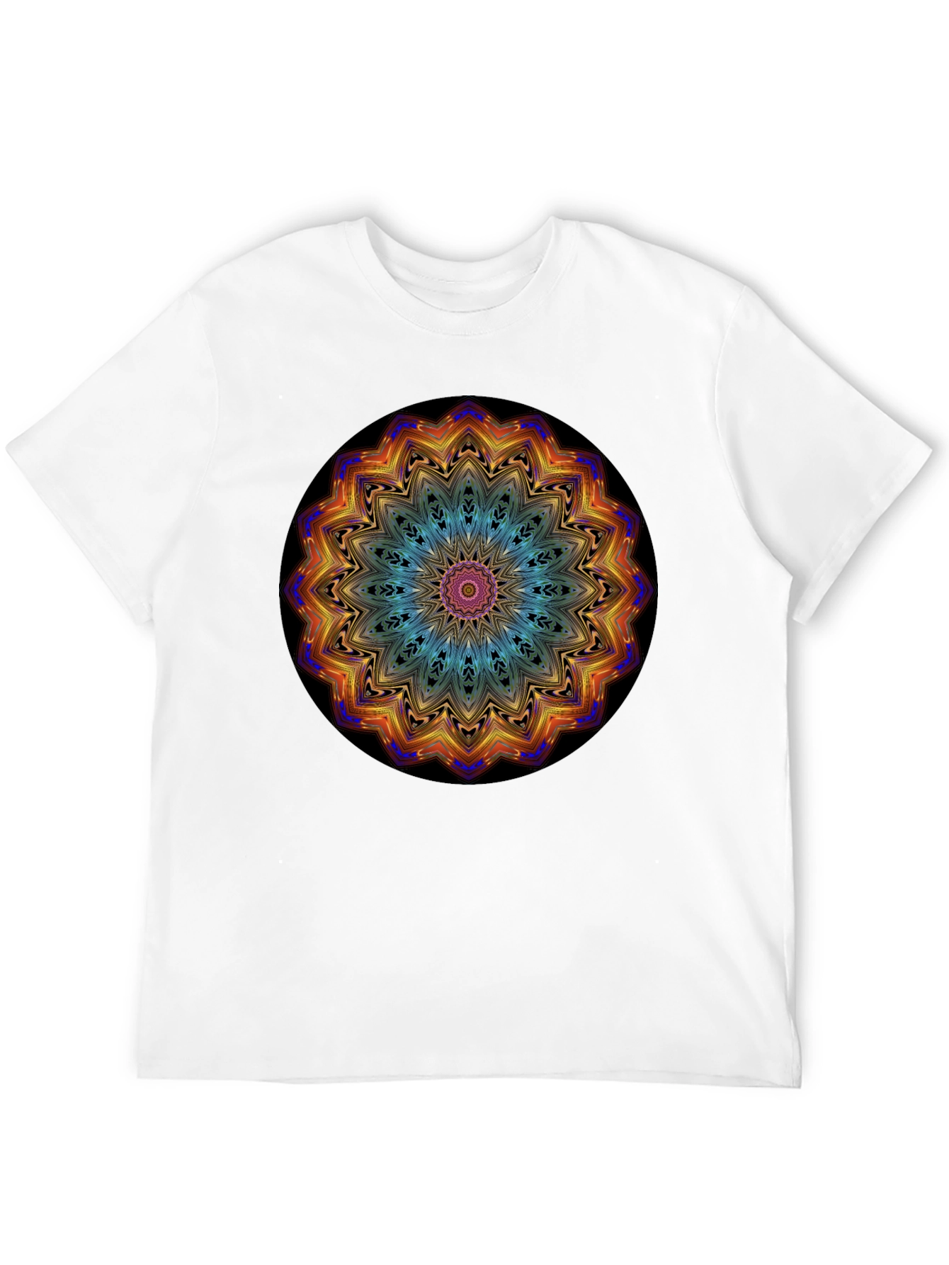 Psychedelic Mandala Graphic Black T-Shirt