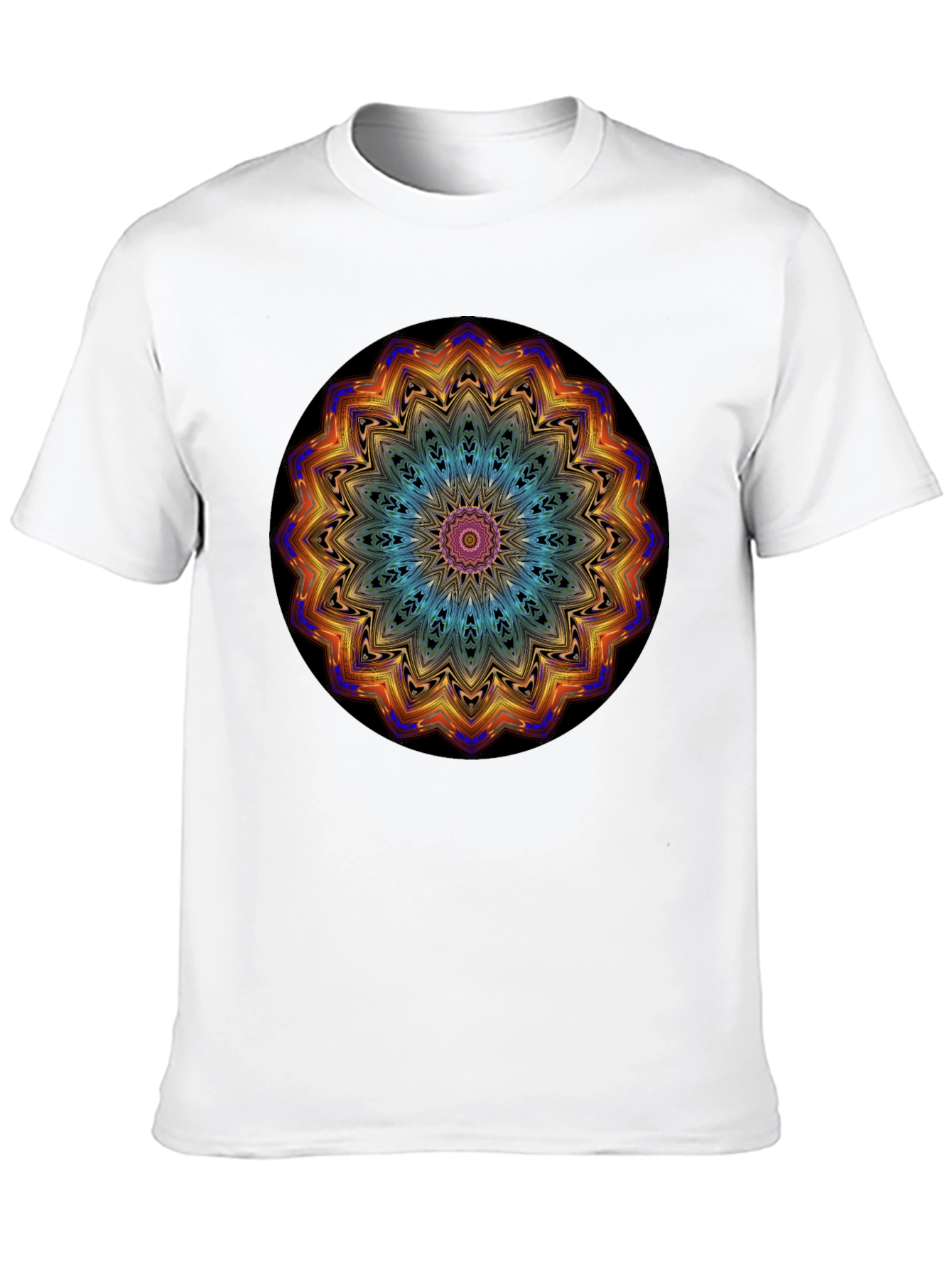 Psychedelic Mandala Graphic Black T-Shirt