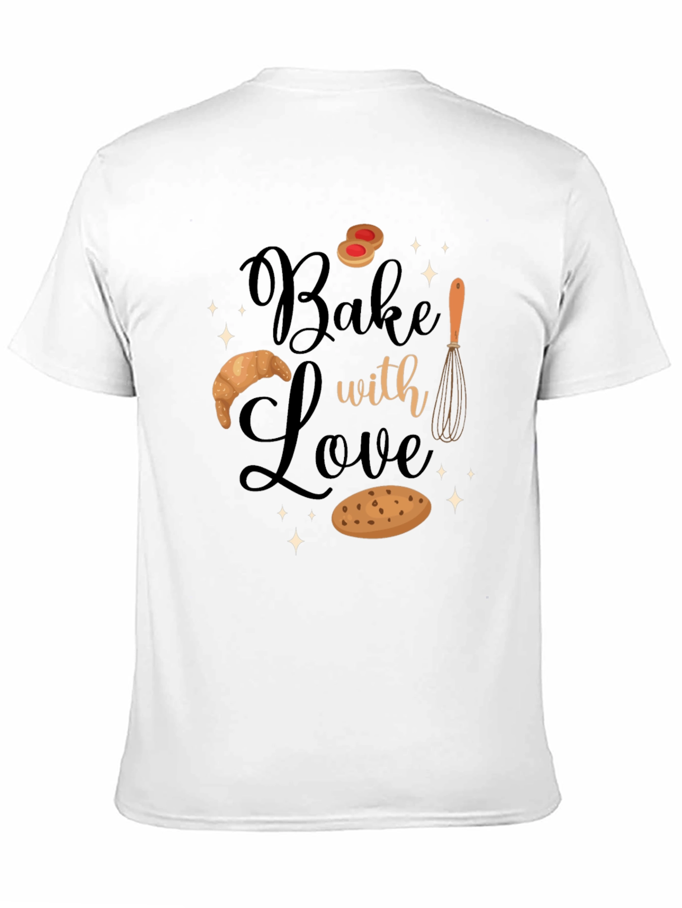 Bake with Love Black T-Shirt