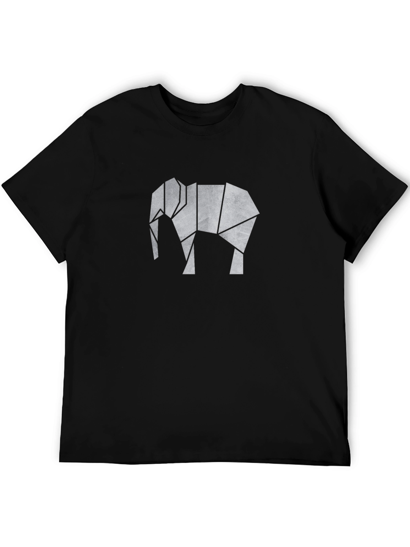 Geometric Elephant Graphic Tee - Modern Style