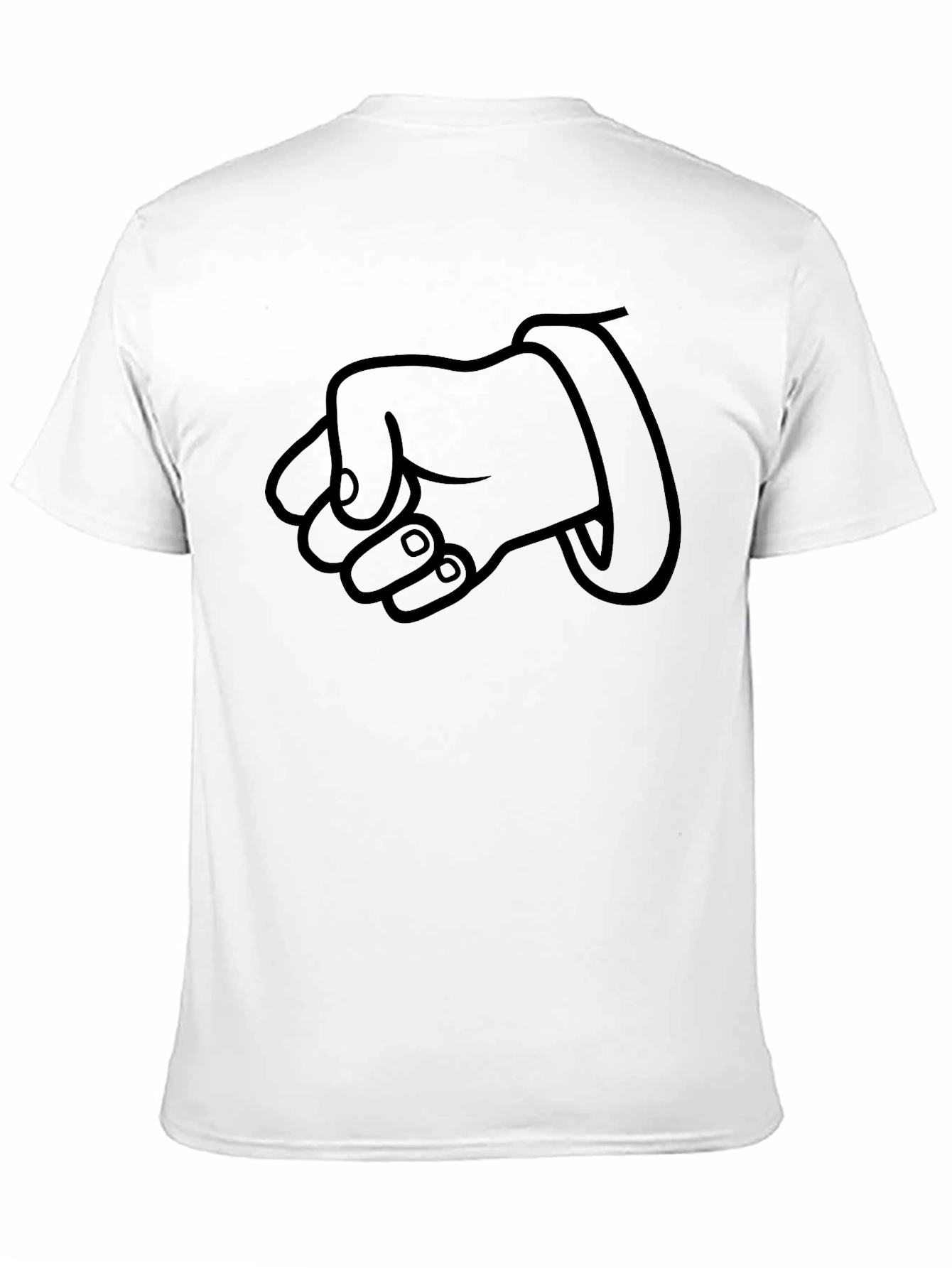 Cartoon Fist Black T-Shirt