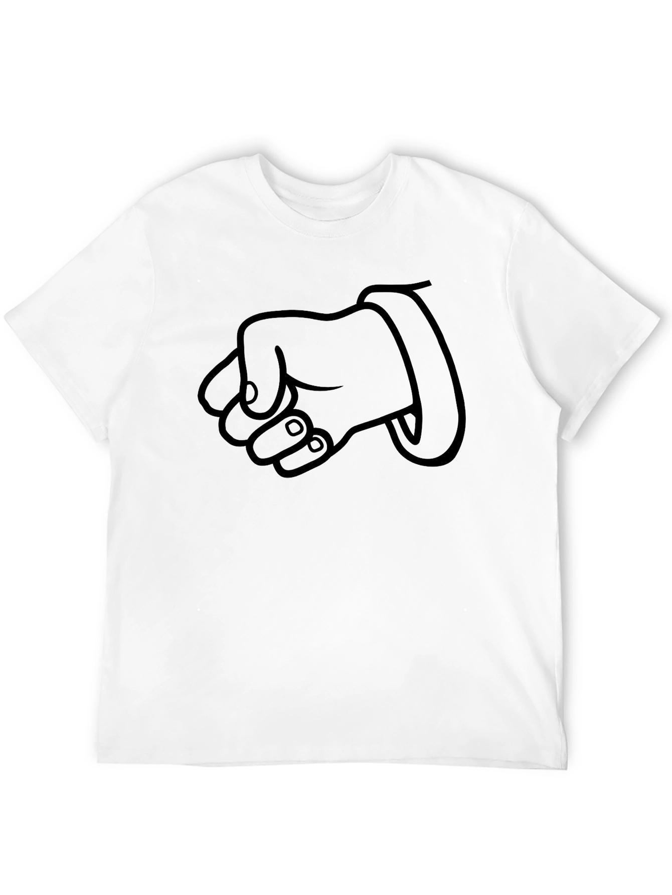 Cartoon Fist Black T-Shirt