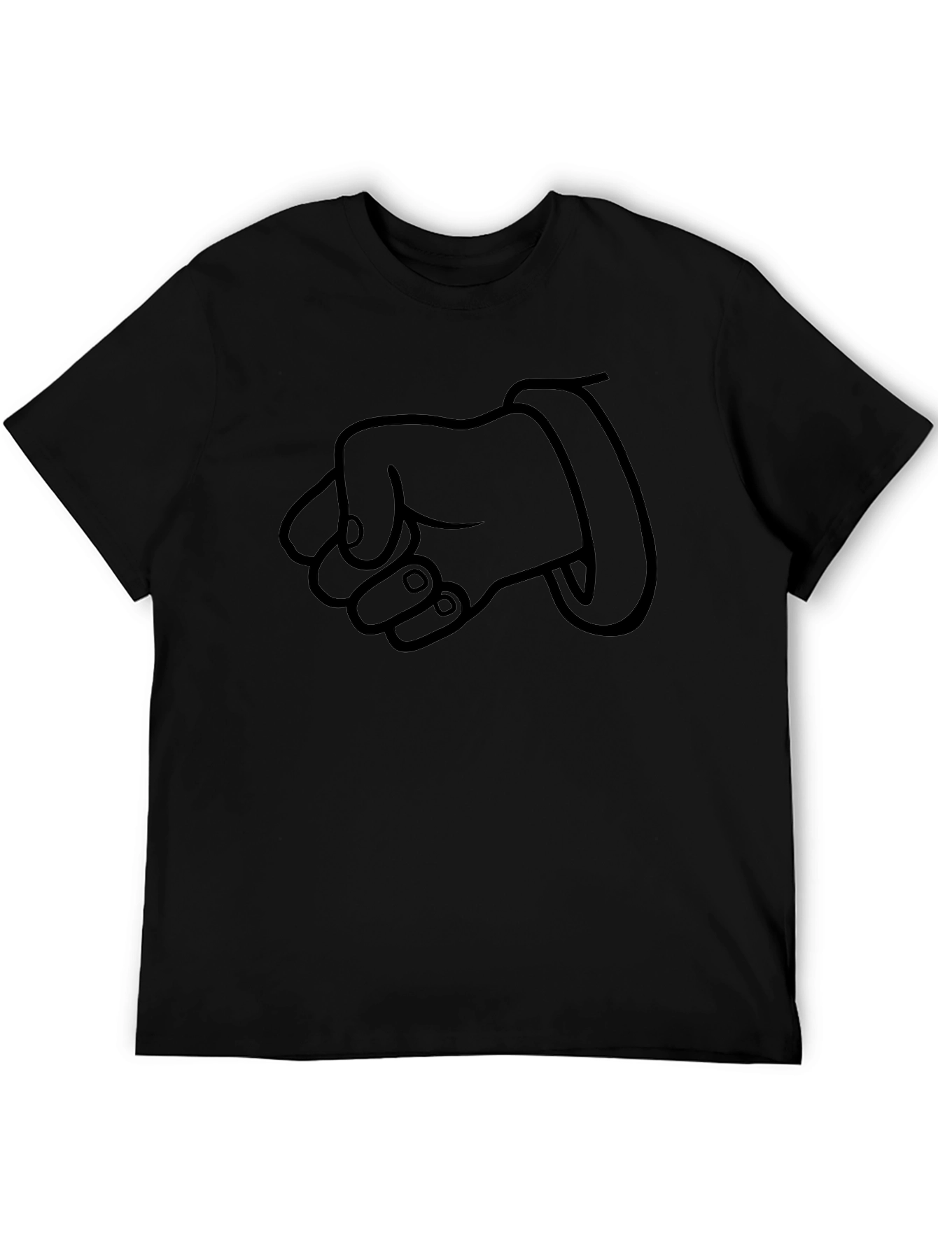 Cartoon Fist Black T-Shirt