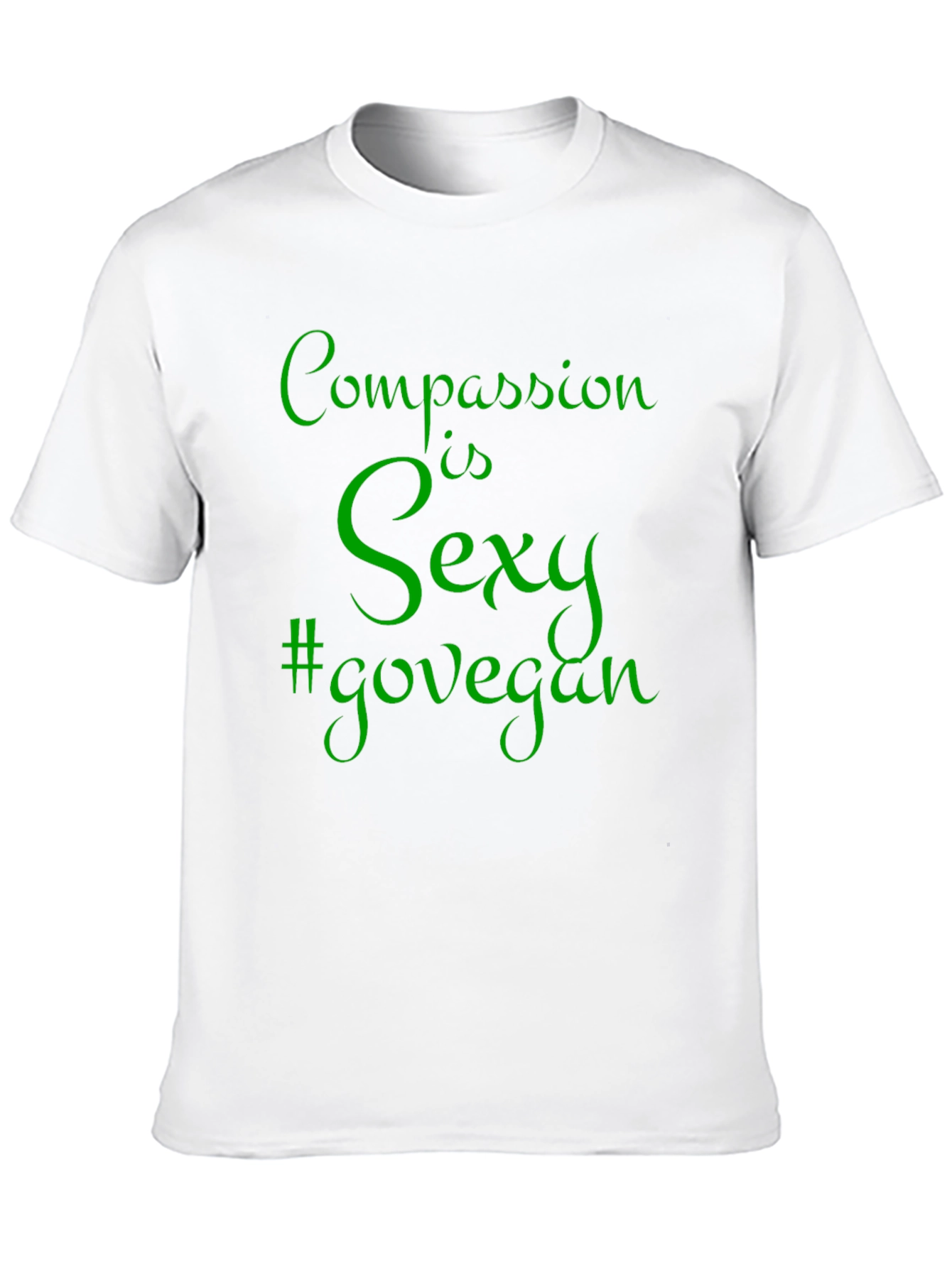 Compassion is Sexy #govegan Mens Black T-Shirt