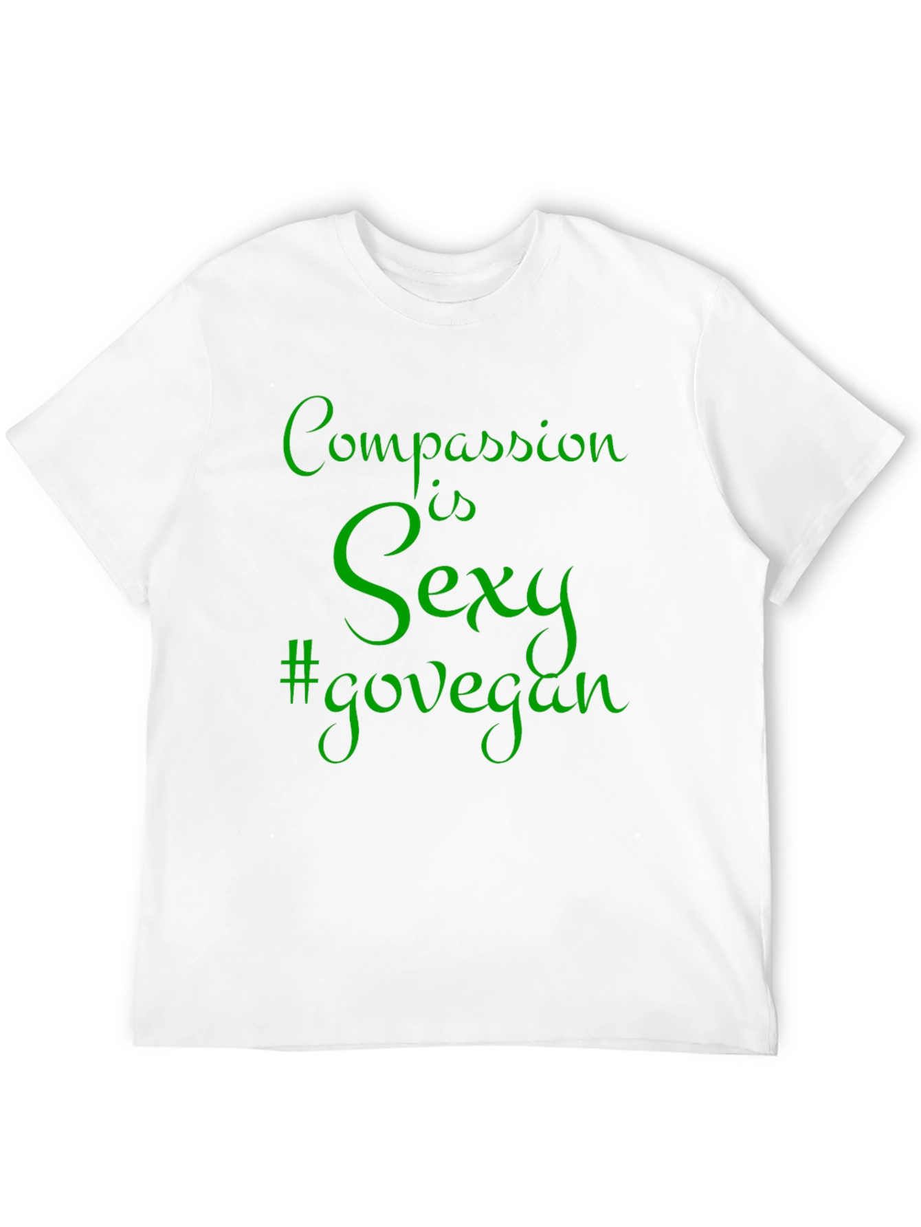 Compassion is Sexy #govegan Mens Black T-Shirt