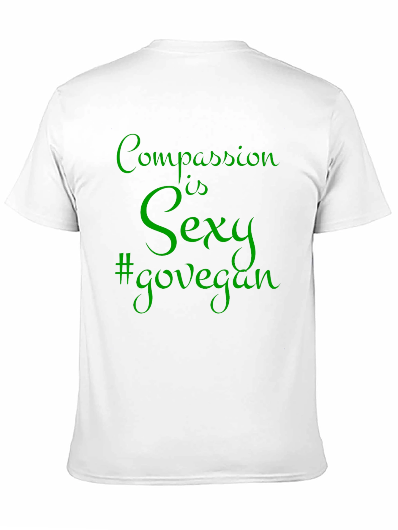Compassion is Sexy #govegan Mens Black T-Shirt
