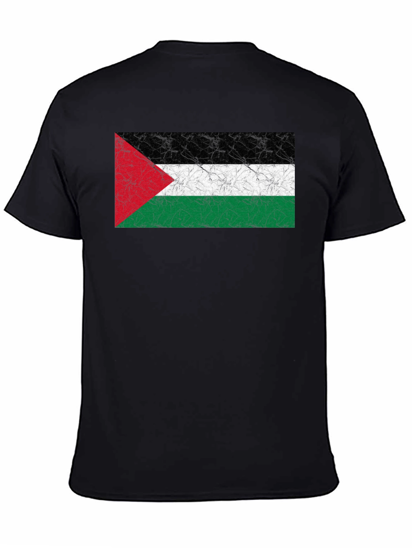 Palestine Flag T-Shirt - Black - Soft Cotton Blend
