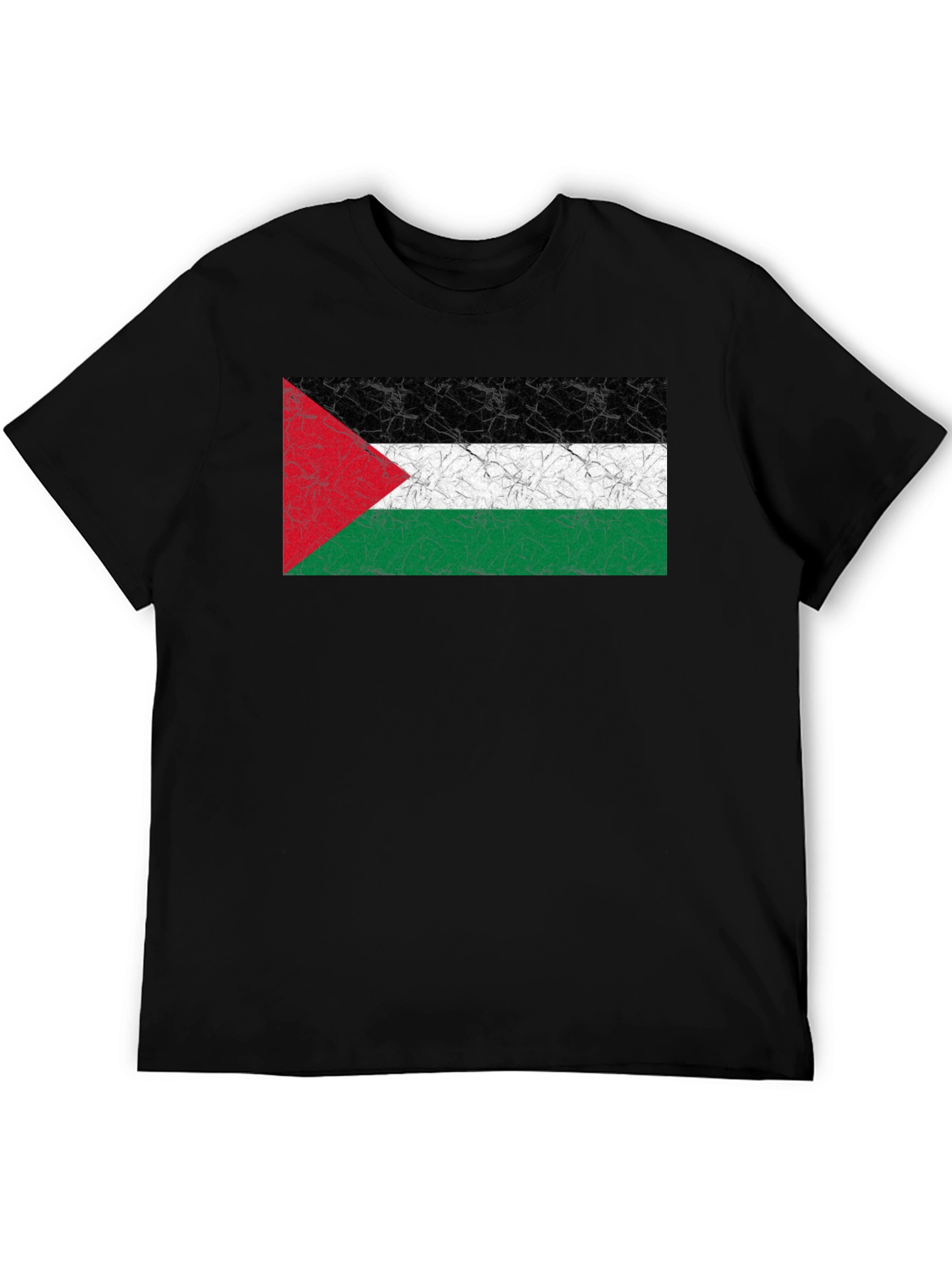 Palestine Flag T-Shirt - Black - Soft Cotton Blend