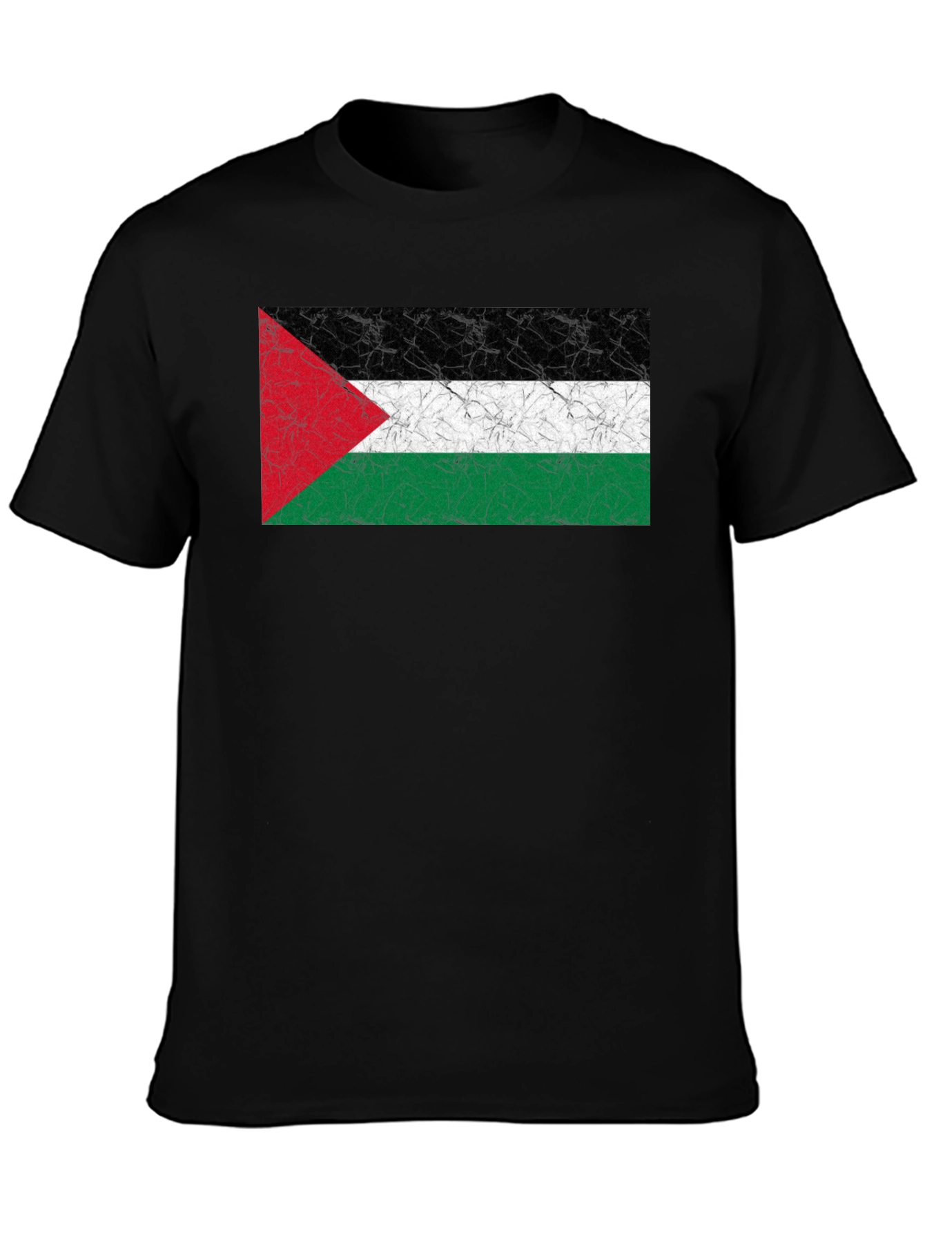 Palestine Flag T-Shirt - Black - Soft Cotton Blend