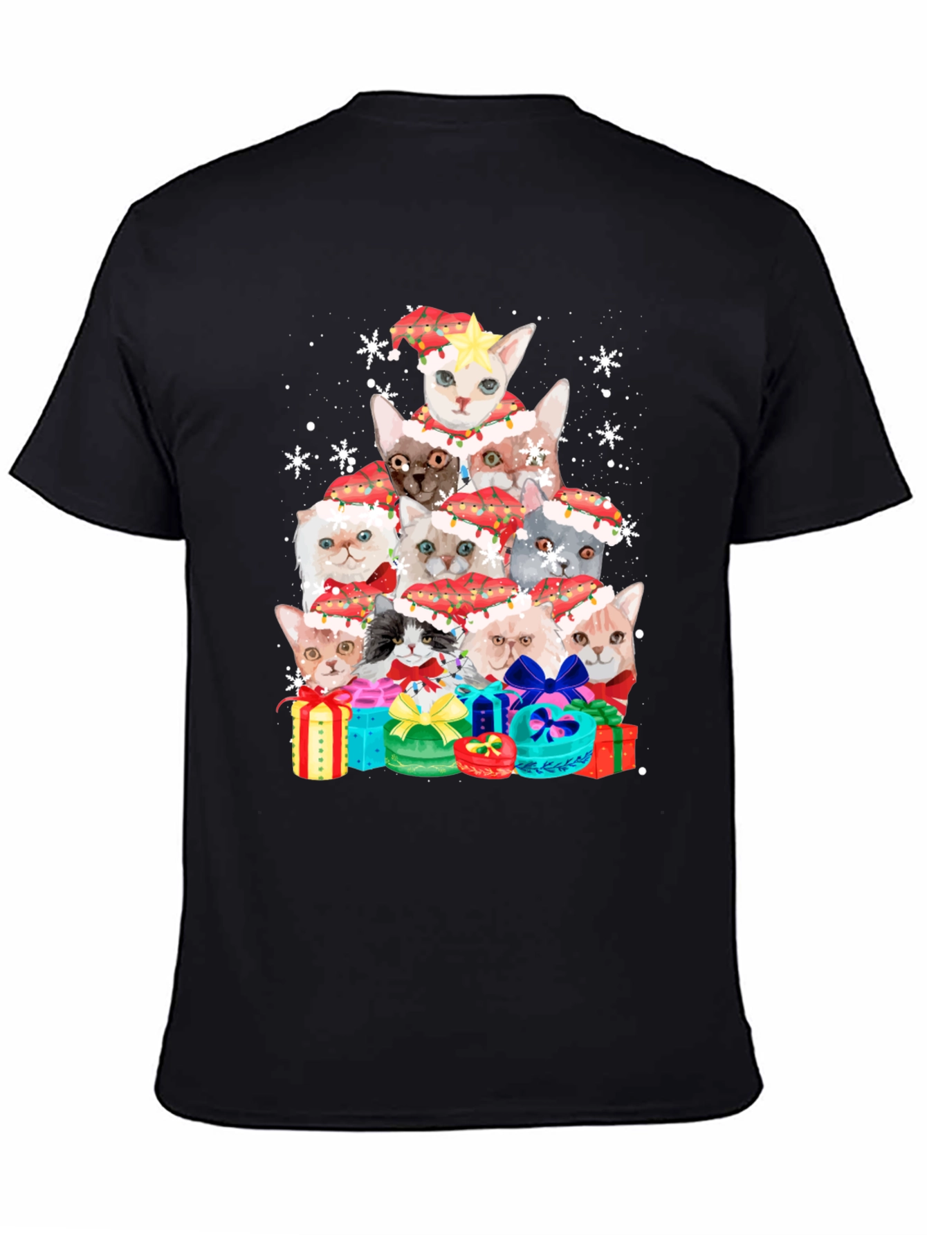 Festive Cats Christmas Tree T-Shirt
