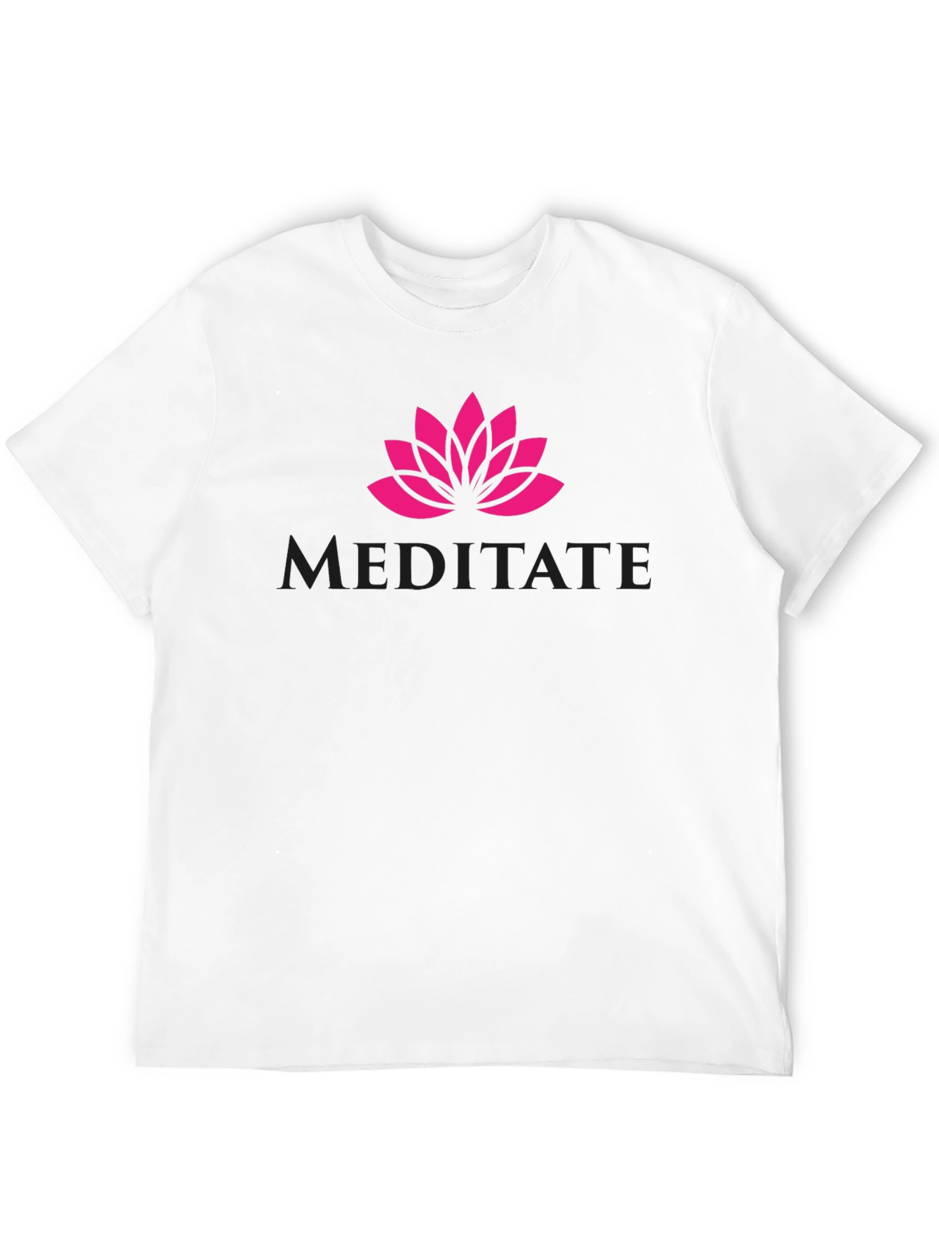 Meditate Lotus Flower Graphic Tee - Relaxed Fit