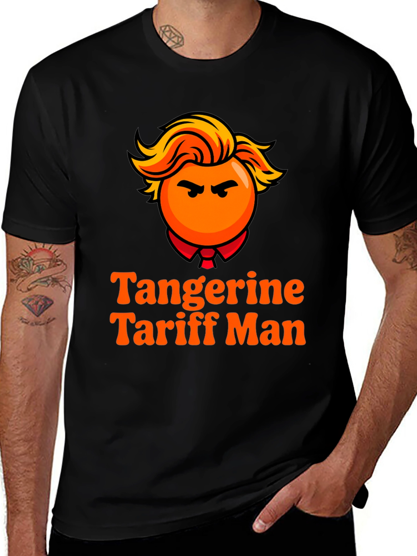 Tangerine Tariff Man Graphic Tee