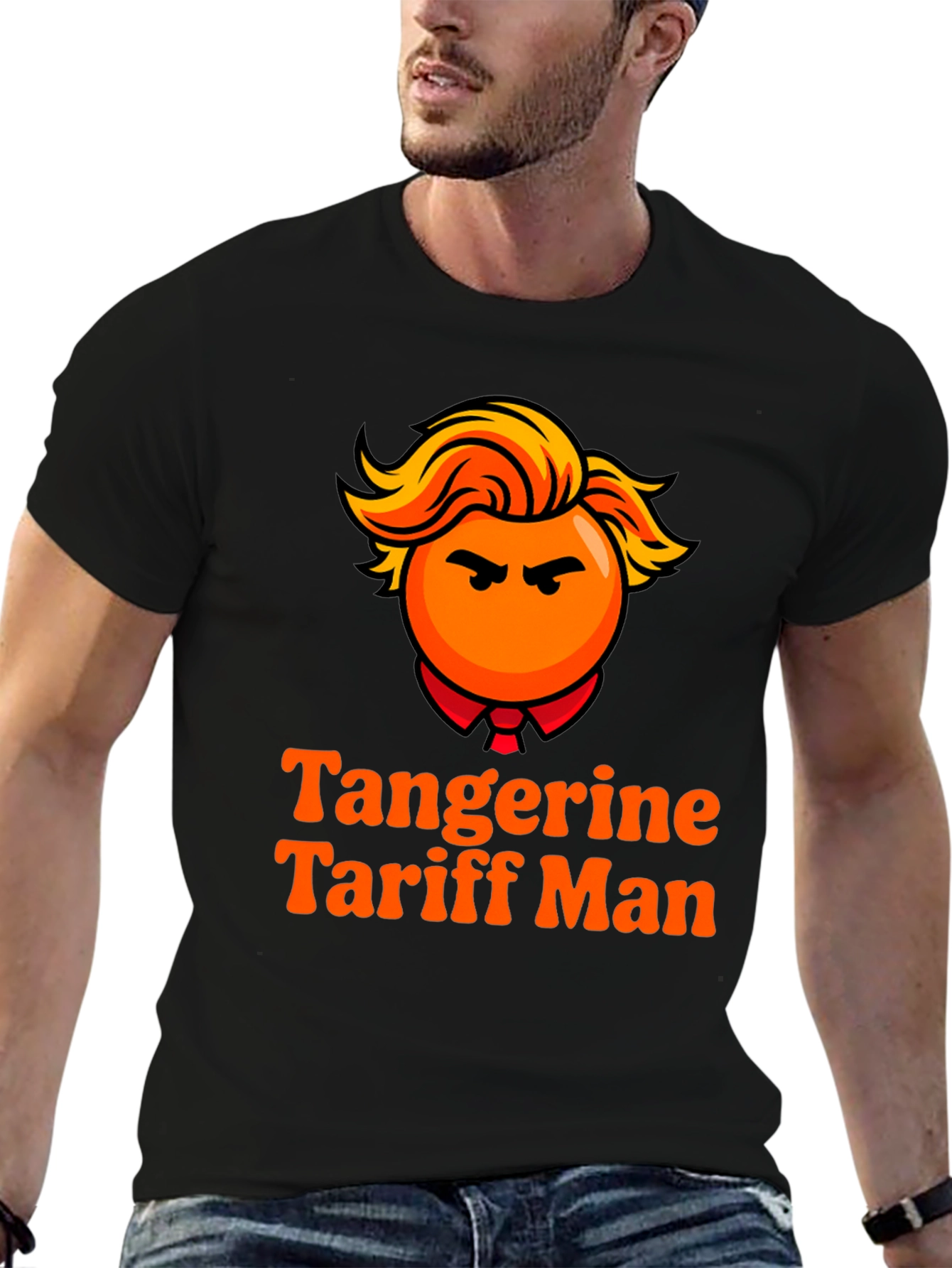 Tangerine Tariff Man Graphic Tee