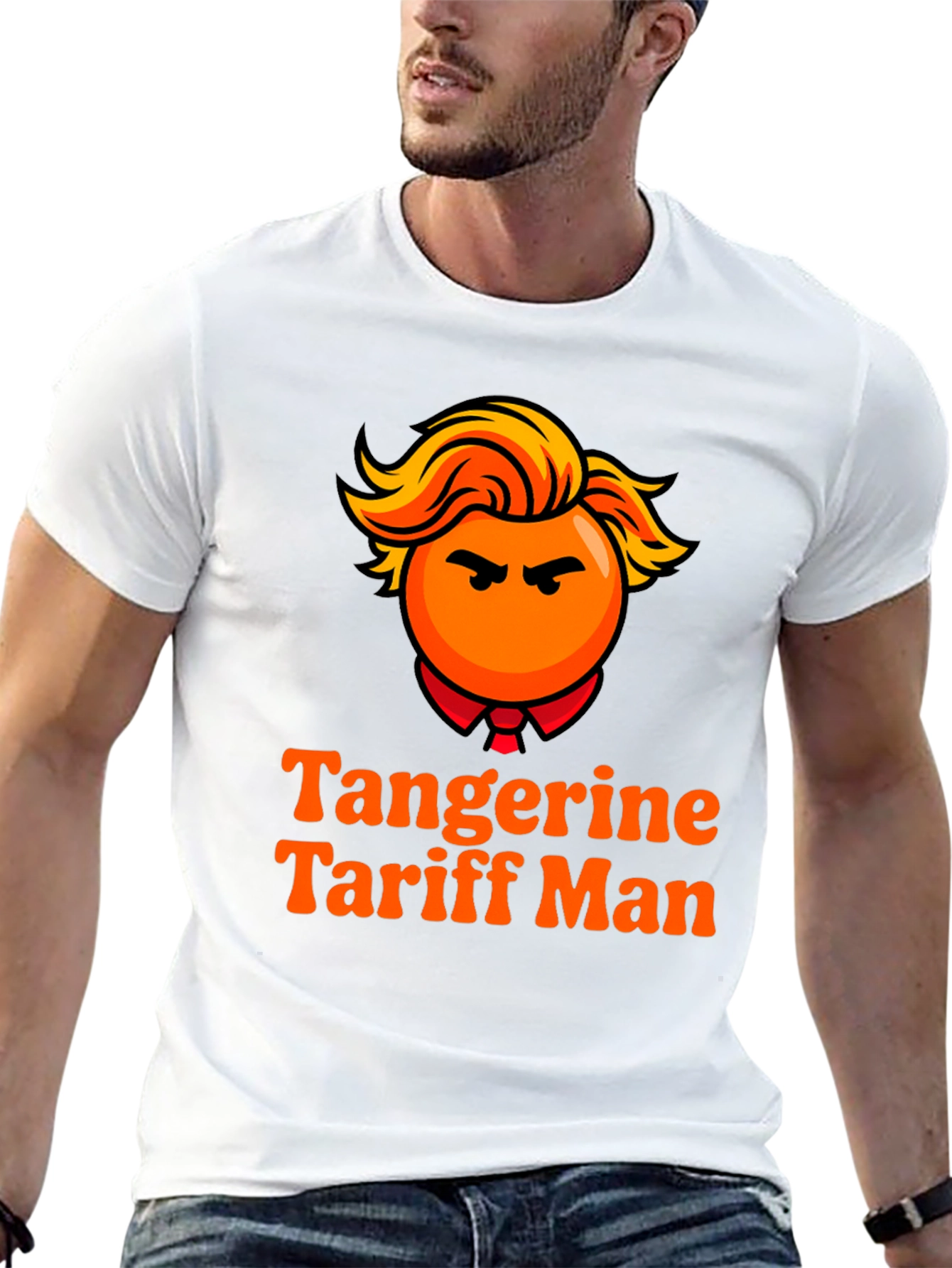 Tangerine Tariff Man Graphic Tee