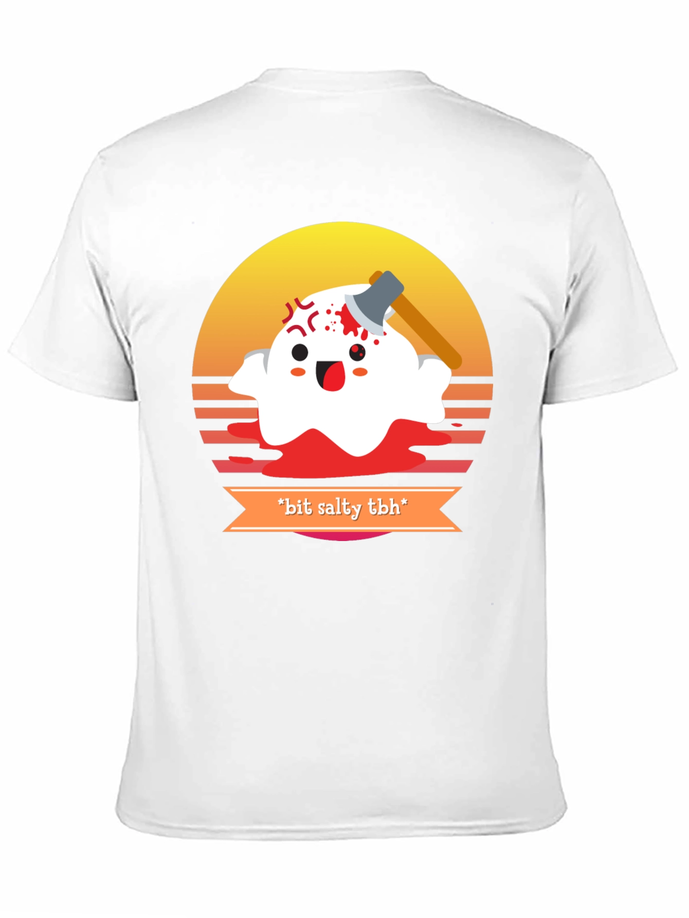 Salty Ghost Graphic Tee - Halloween Humor T-Shirt