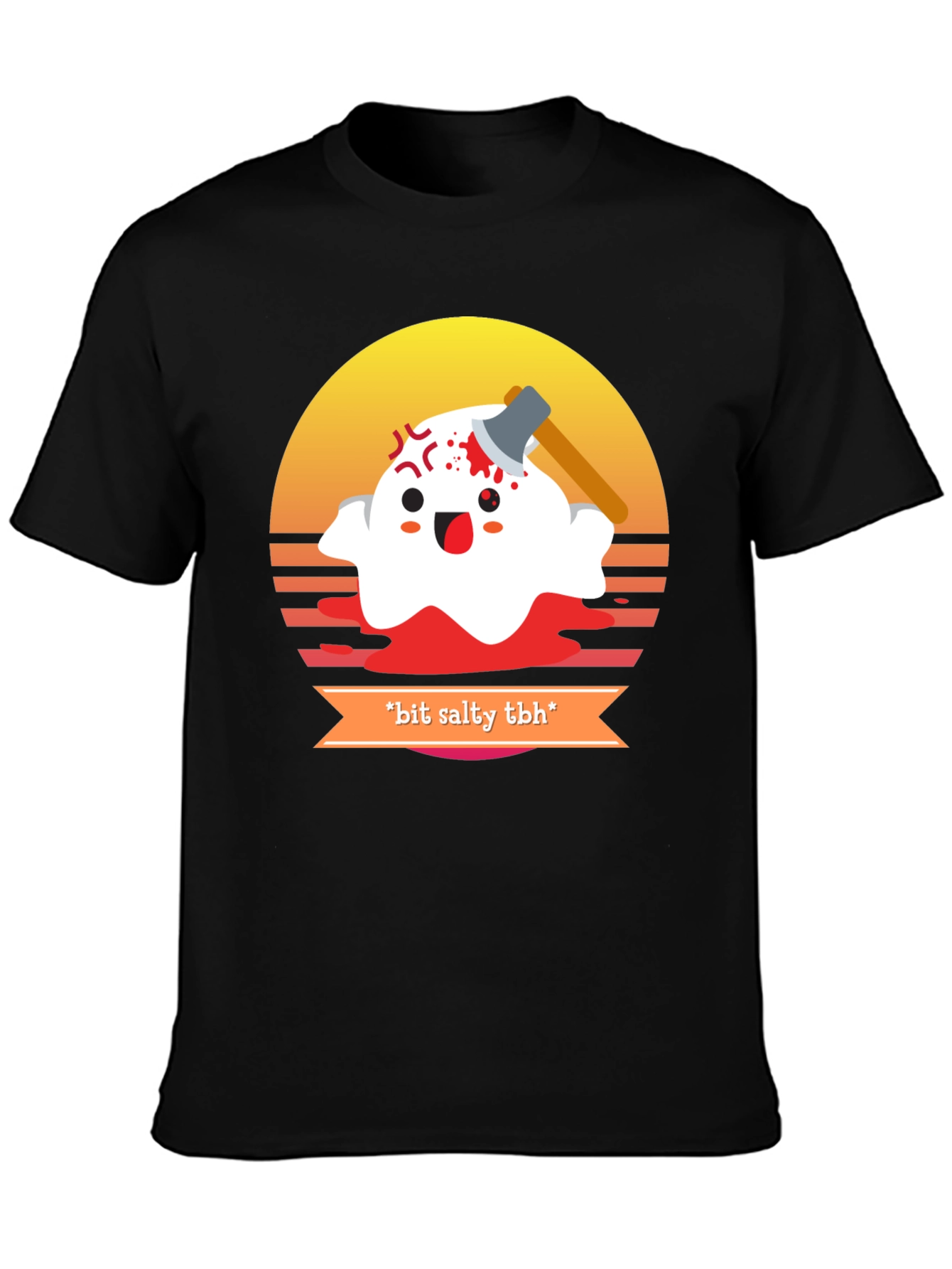 Salty Ghost Graphic Tee - Halloween Humor T-Shirt