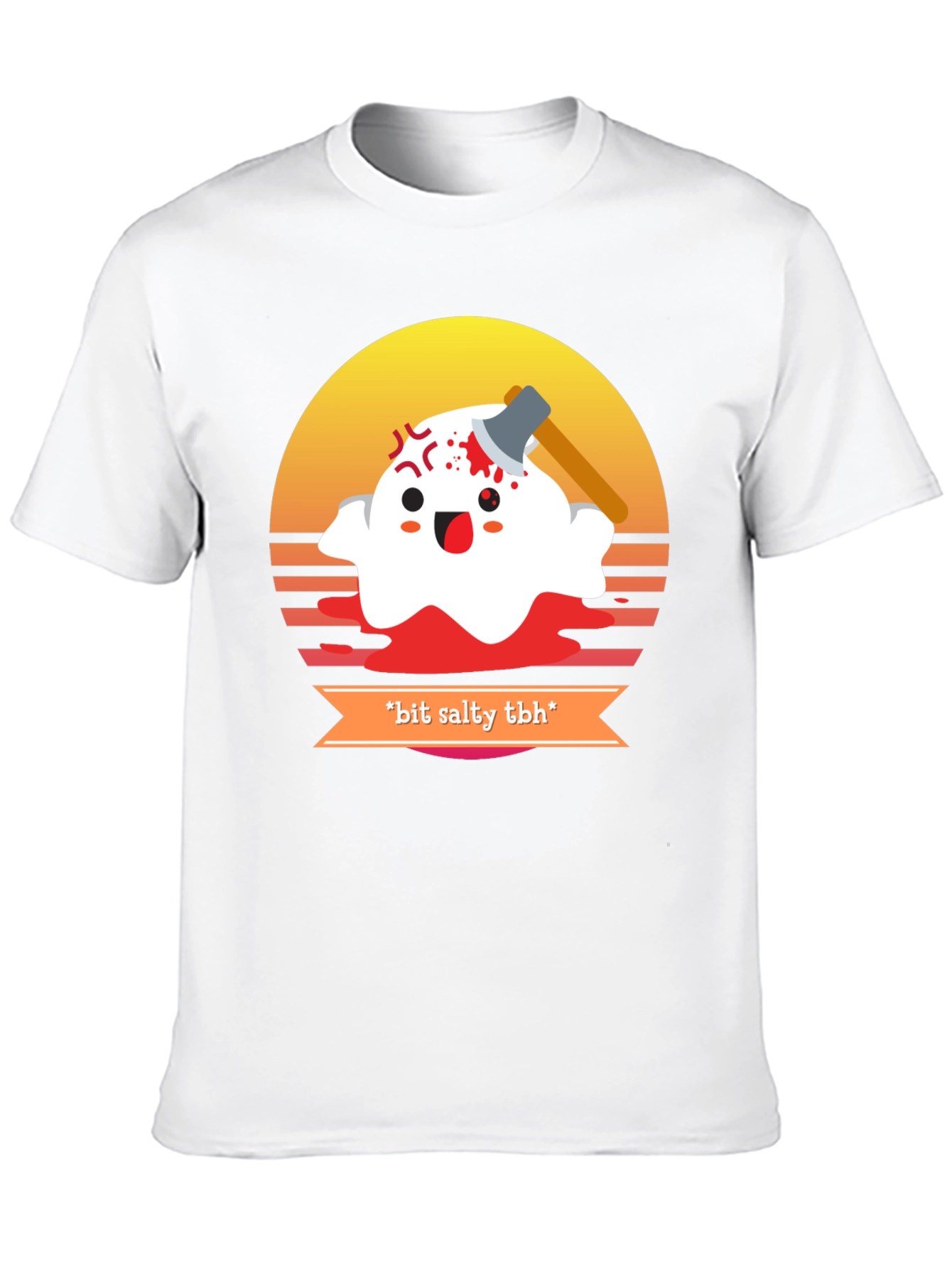 Salty Ghost Graphic Tee - Halloween Humor T-Shirt