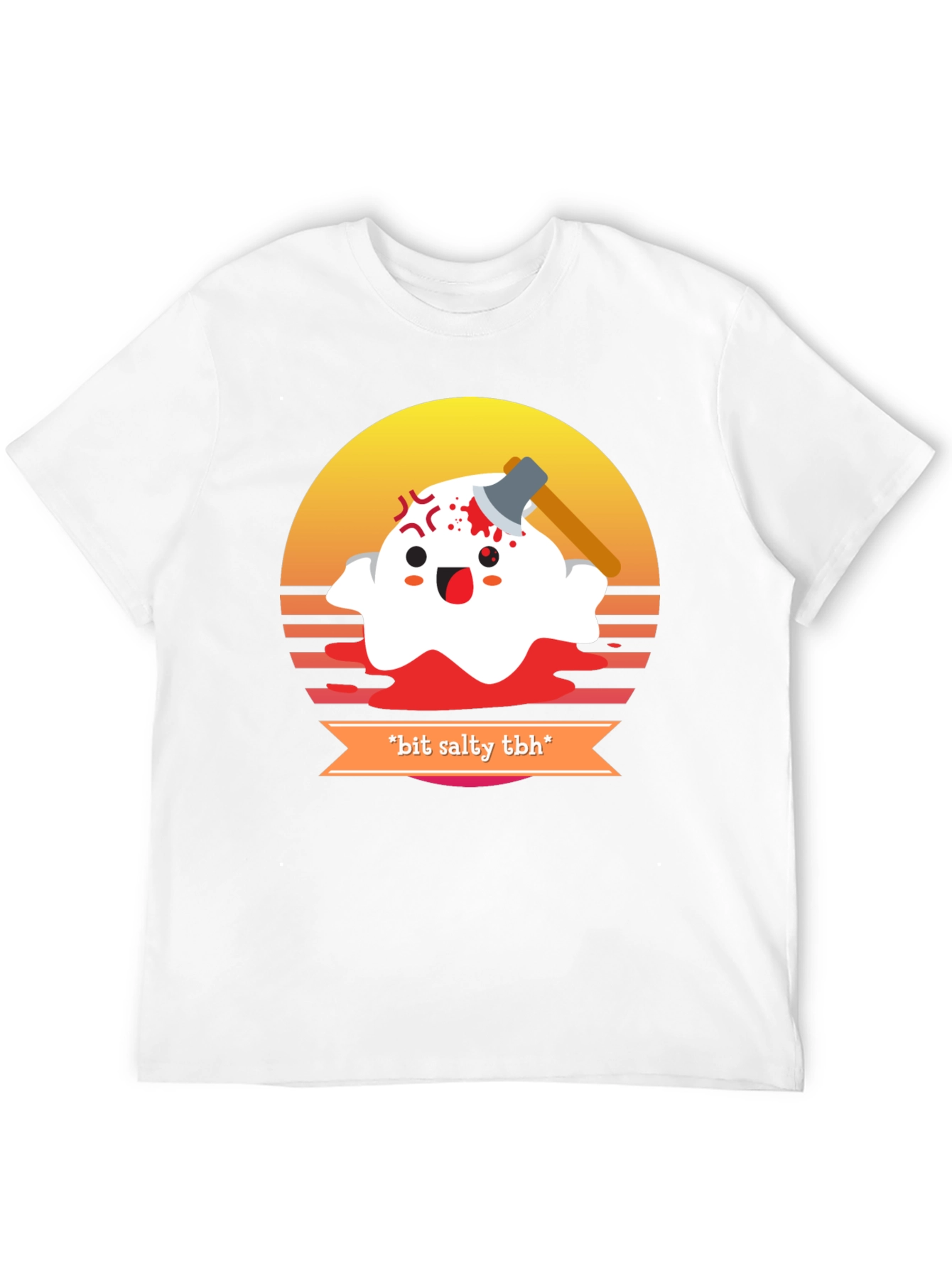 Salty Ghost Graphic Tee - Halloween Humor T-Shirt