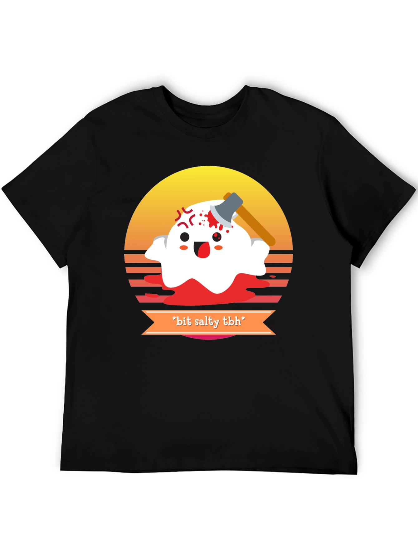 Salty Ghost Graphic Tee - Halloween Humor T-Shirt