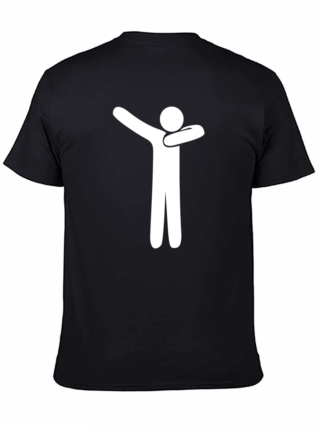 Dabbing Stick Figure Graphic Tee - Cool Black T-Shirt