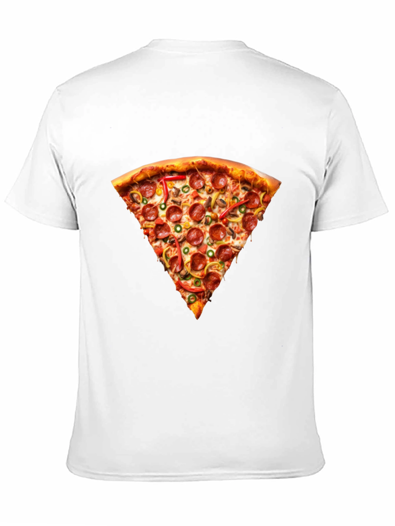 Pizza Slice Graphic Tee - Casual Black T-Shirt
