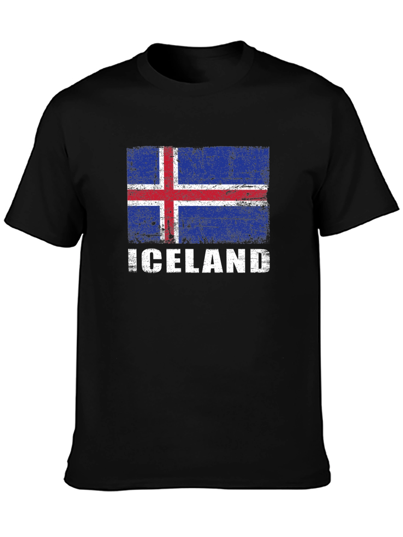 Iceland Flag Graphic Tee - Distressed Print