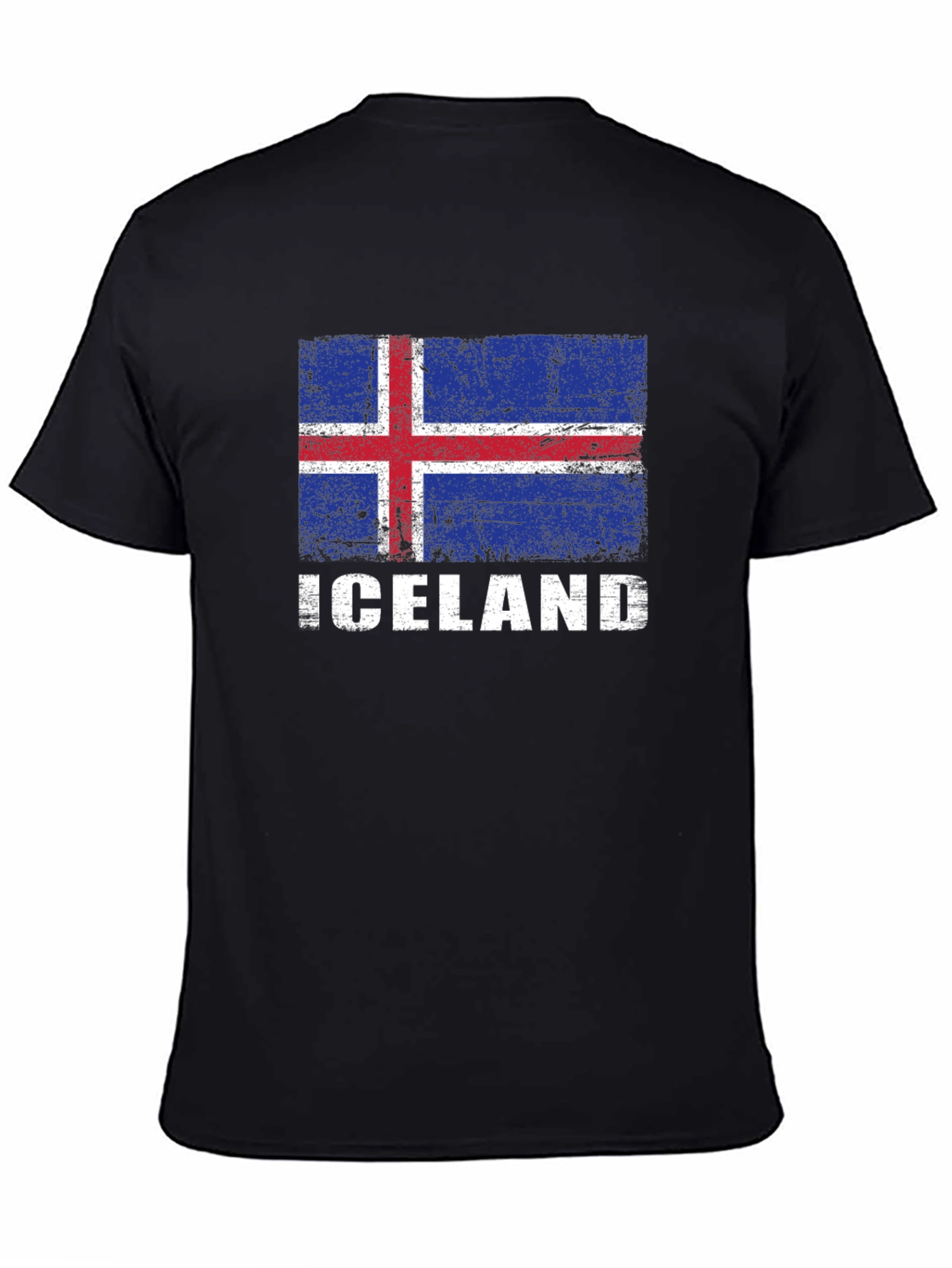 Iceland Flag Graphic Tee - Distressed Print
