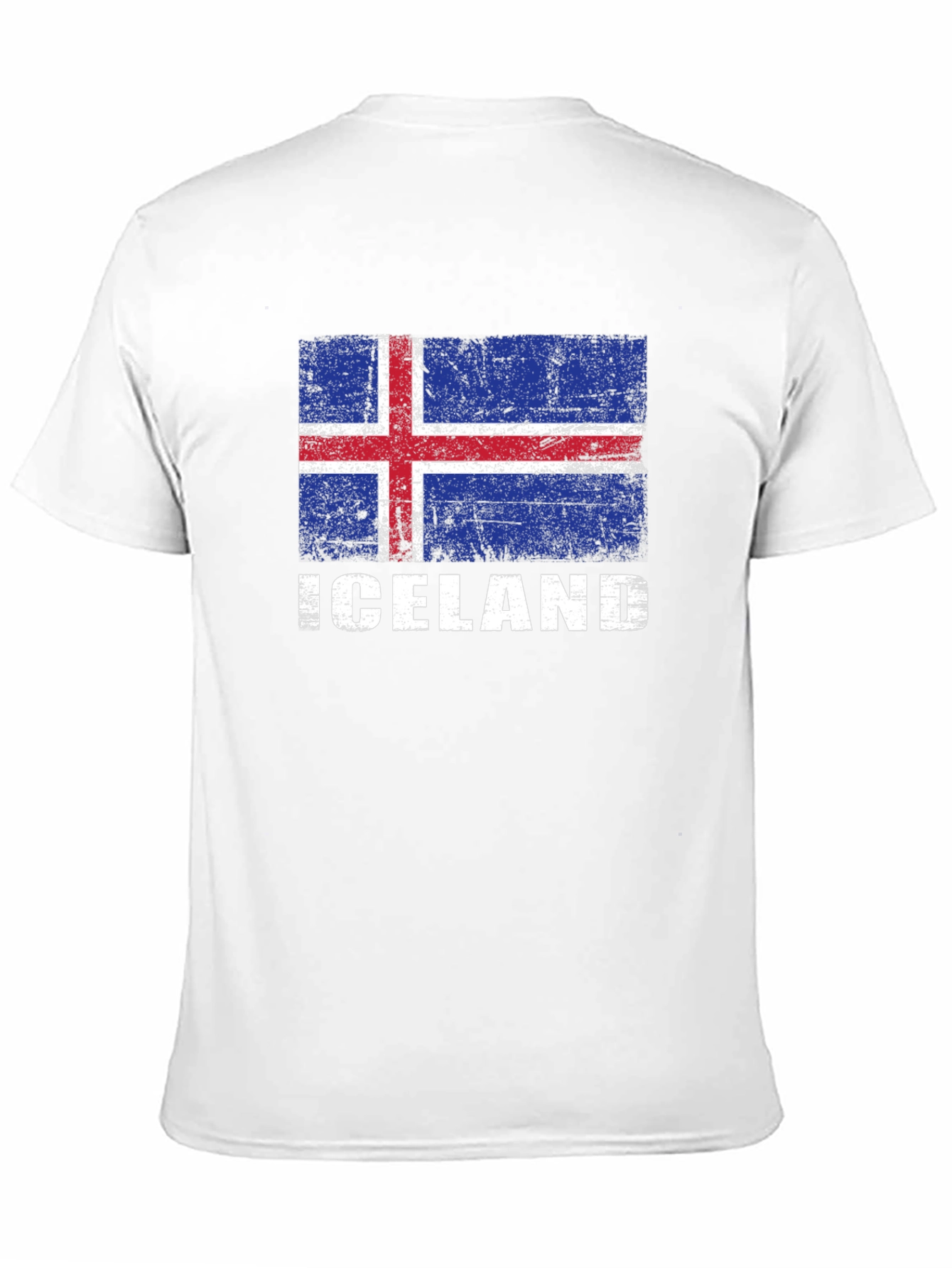 Iceland Flag Graphic Tee - Distressed Print