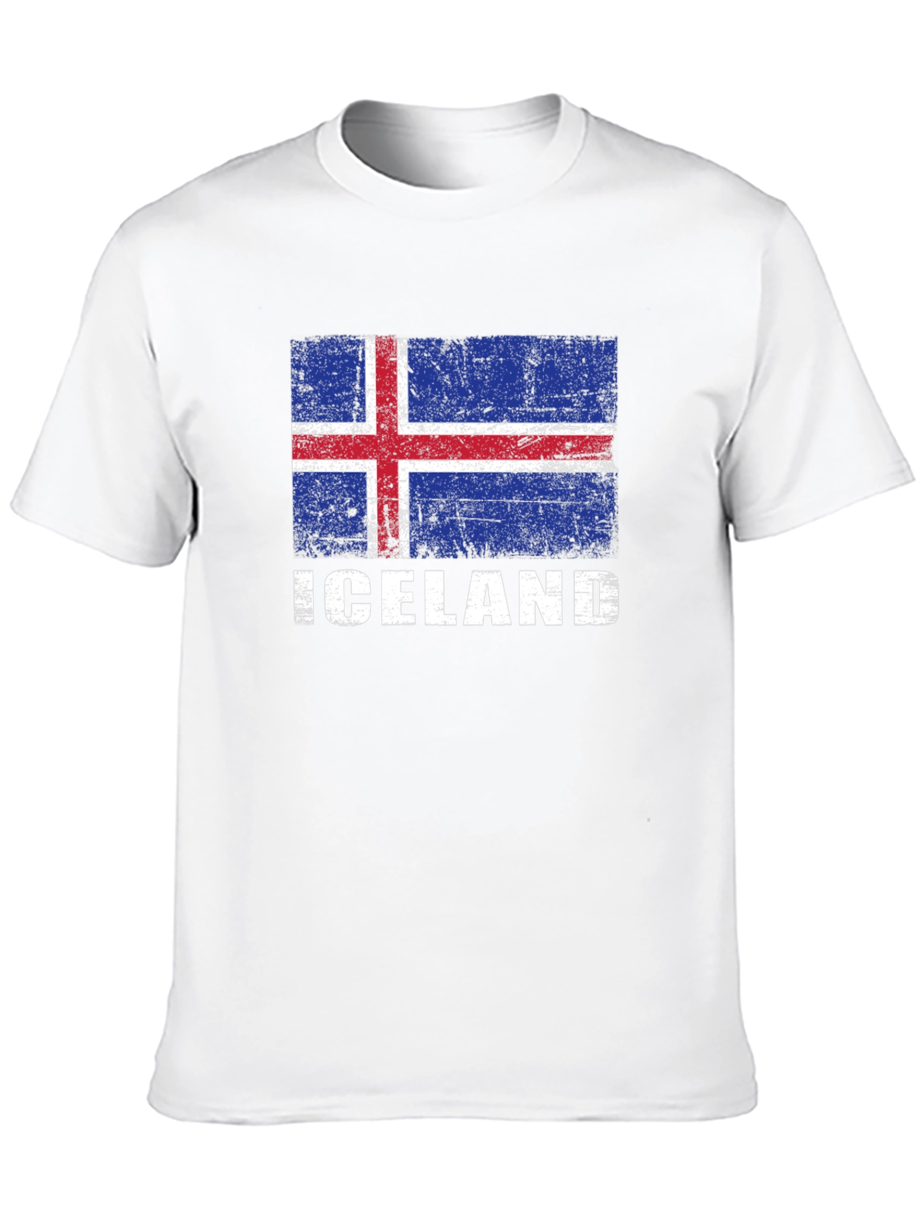 Iceland Flag Graphic Tee - Distressed Print