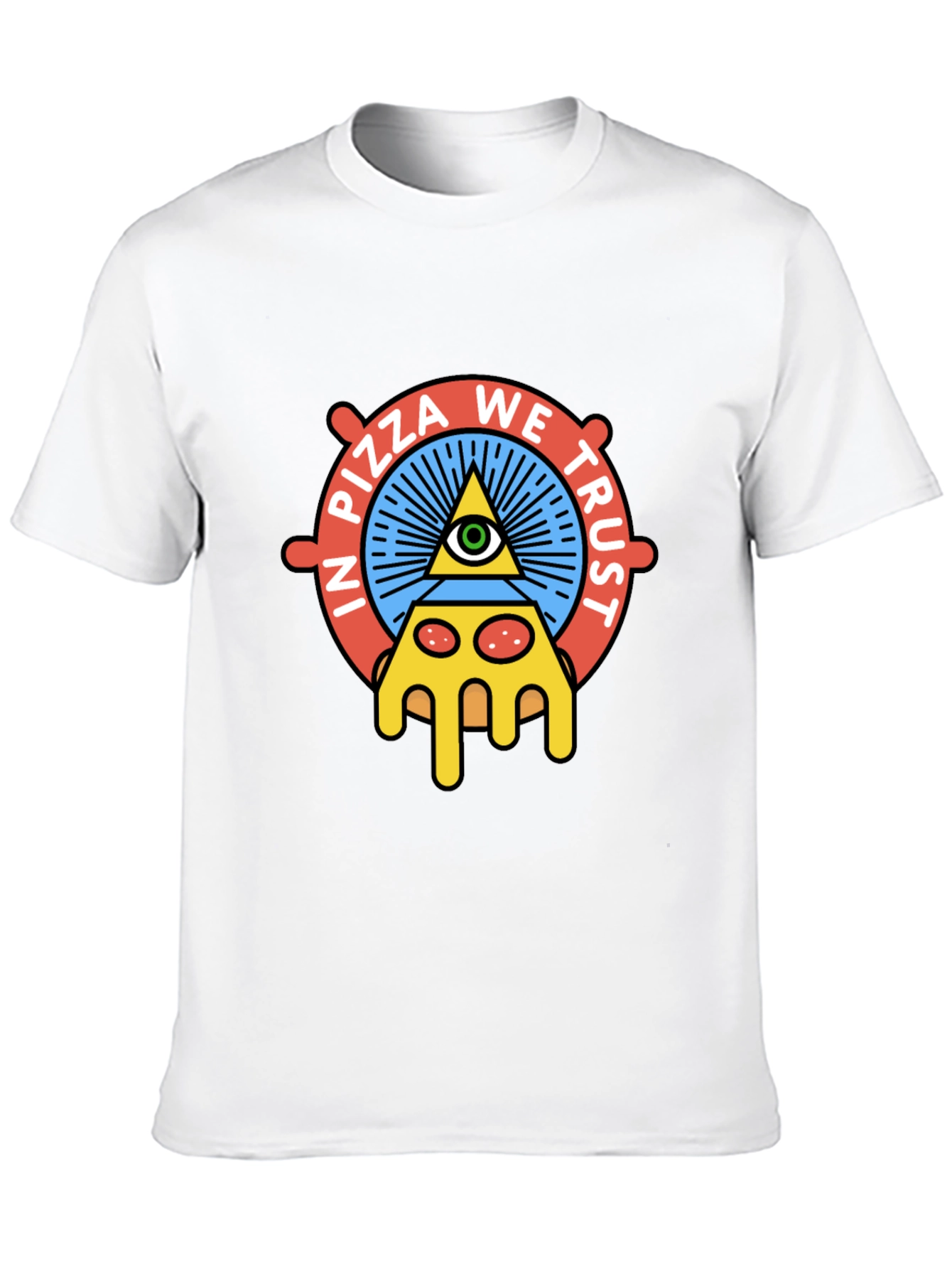 Pizza We Trust Graphic T-Shirt - Black Cotton Tee