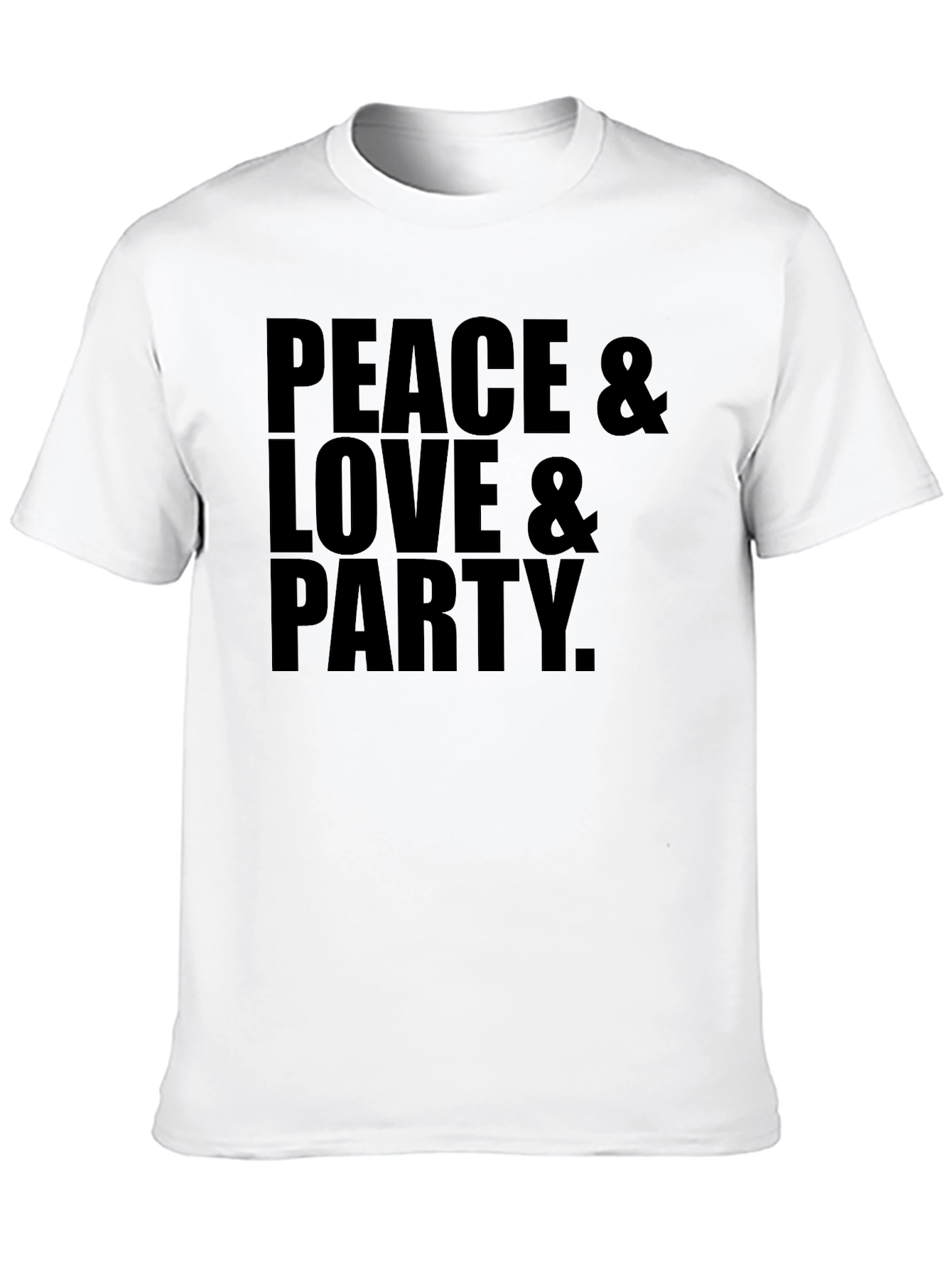 Peace Love Party Black Graphic Tee