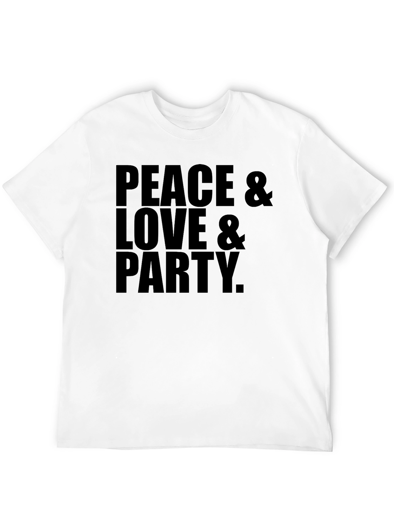 Peace Love Party Black Graphic Tee