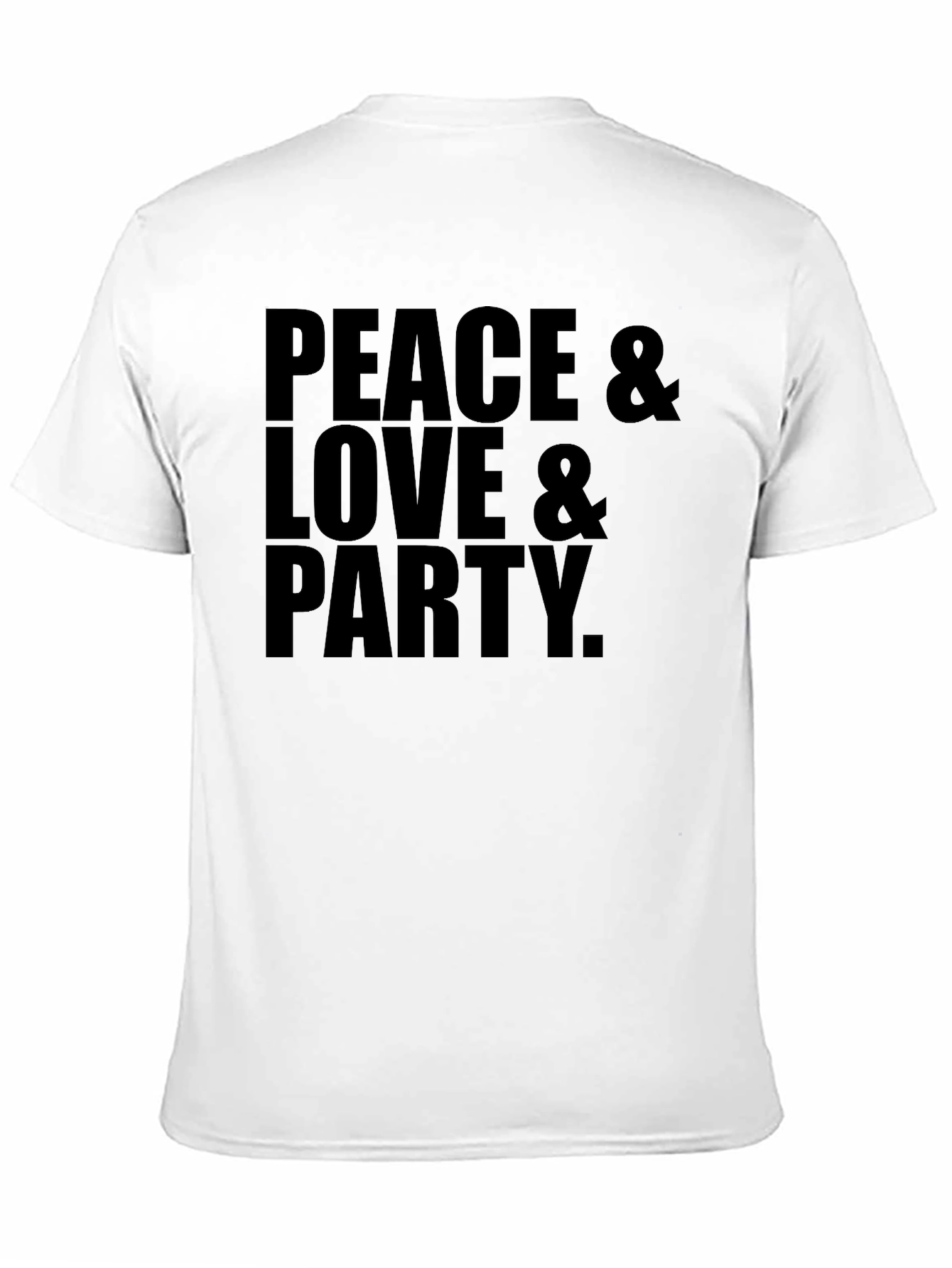 Peace Love Party Black Graphic Tee