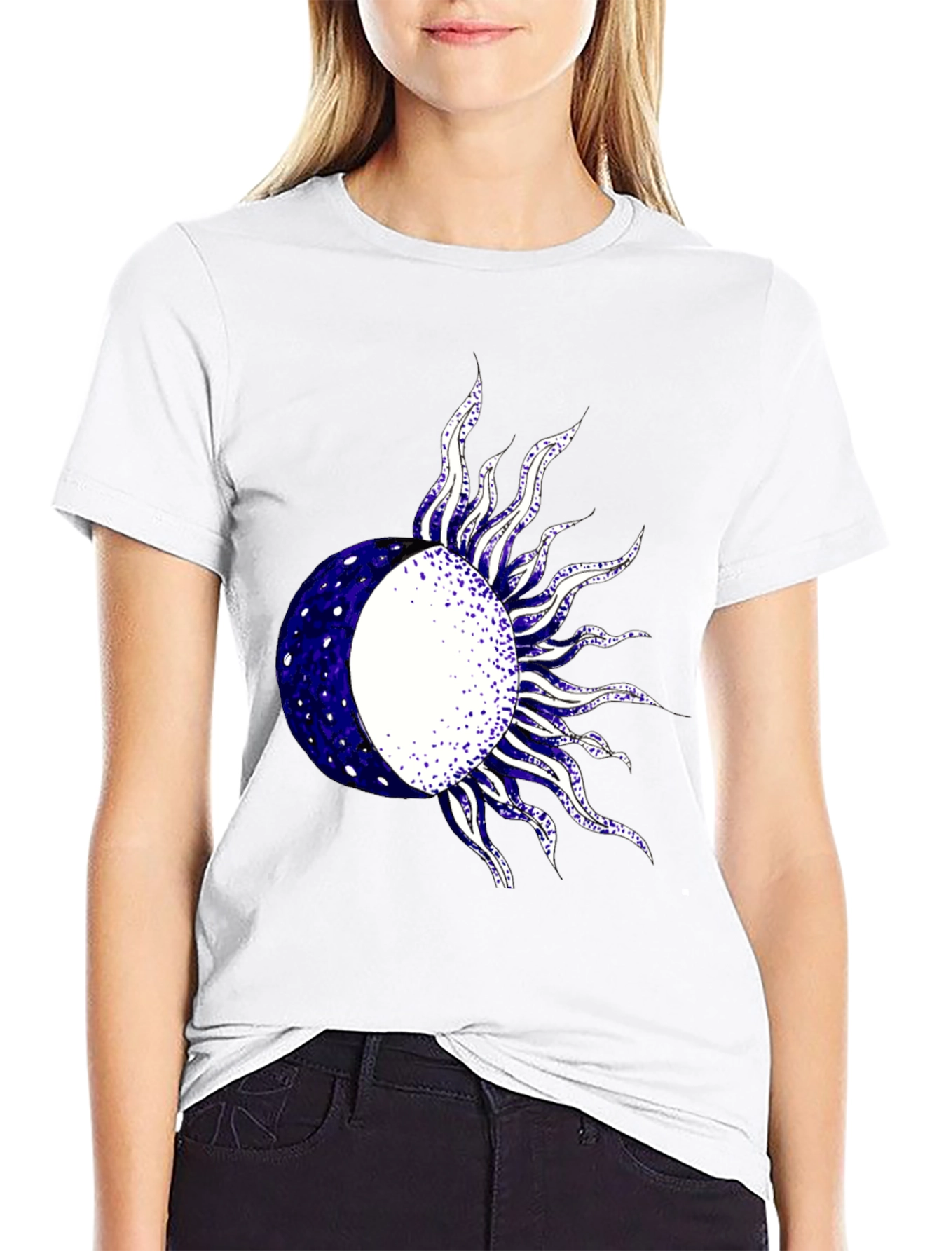 Sun & Moon Graphic Tee - Celestial Style