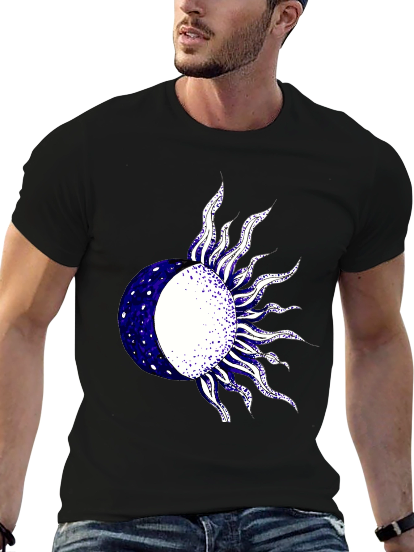 Sun & Moon Graphic Tee - Celestial Style