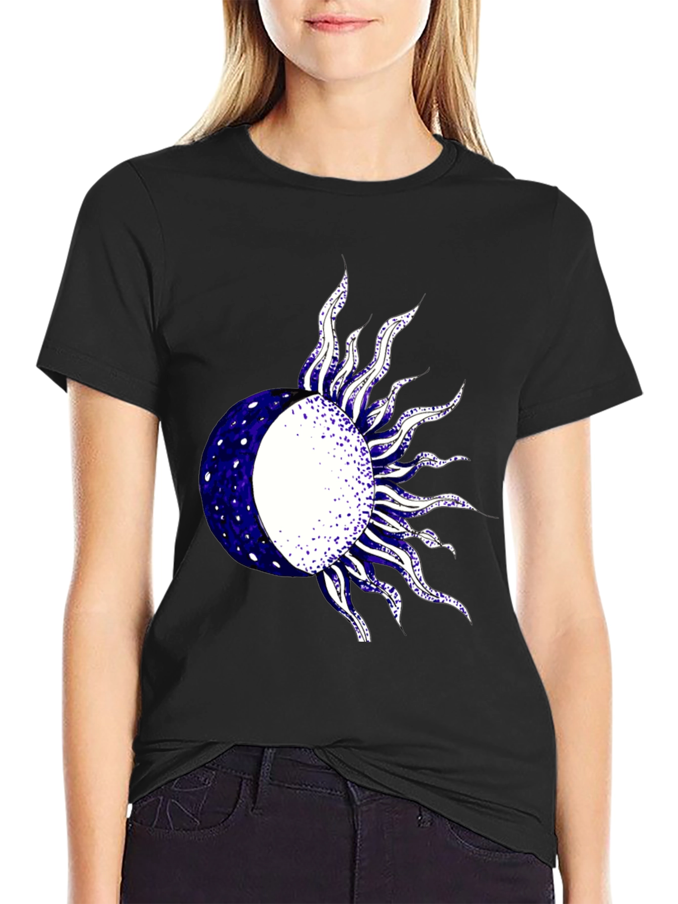 Sun & Moon Graphic Tee - Celestial Style
