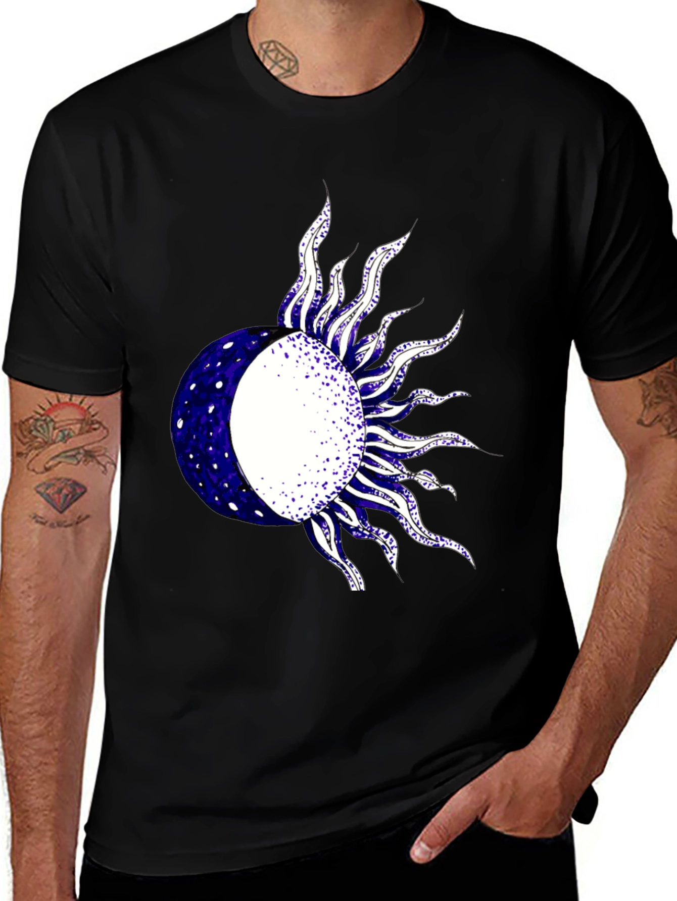 Sun & Moon Graphic Tee - Celestial Style