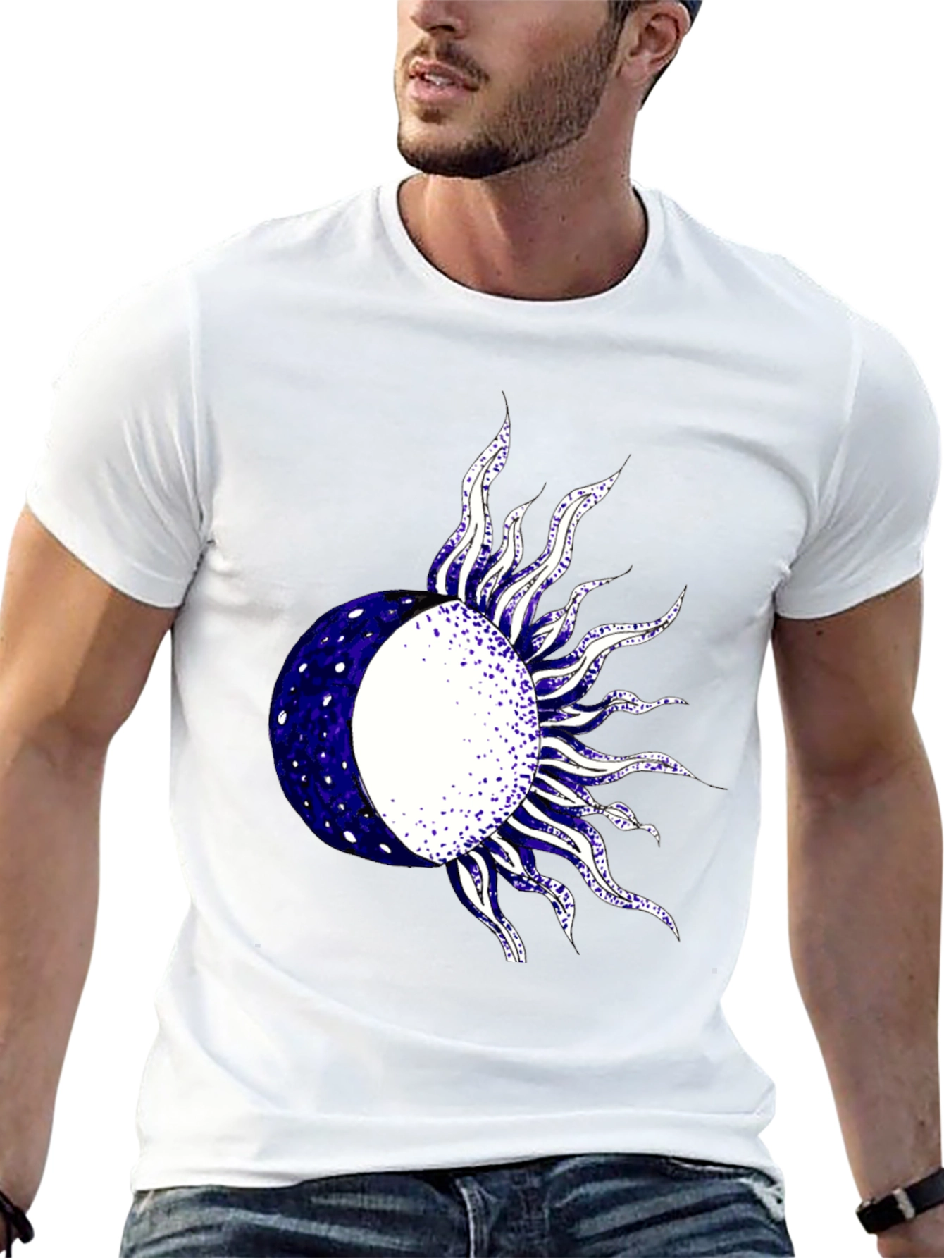 Sun & Moon Graphic Tee - Celestial Style