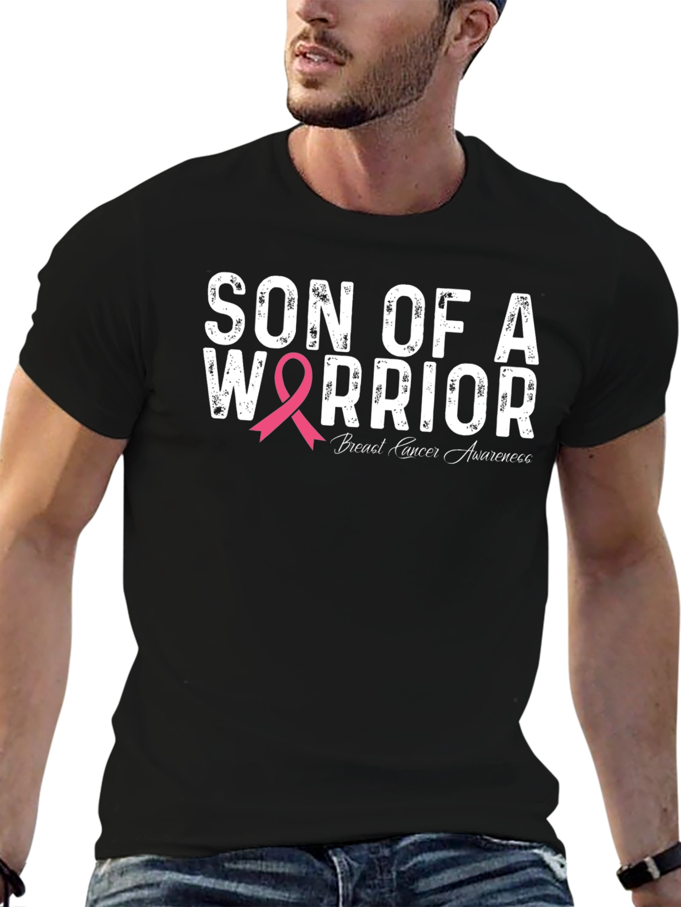 Son of a Warrior Breast Cancer Awareness T-Shirt