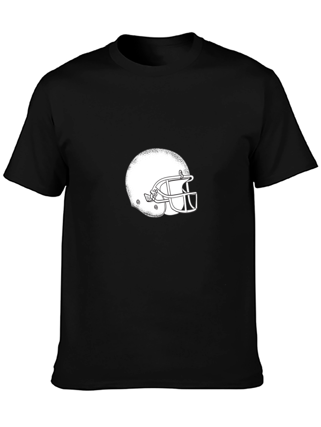 Football Helmet Graphic T-Shirt - Black