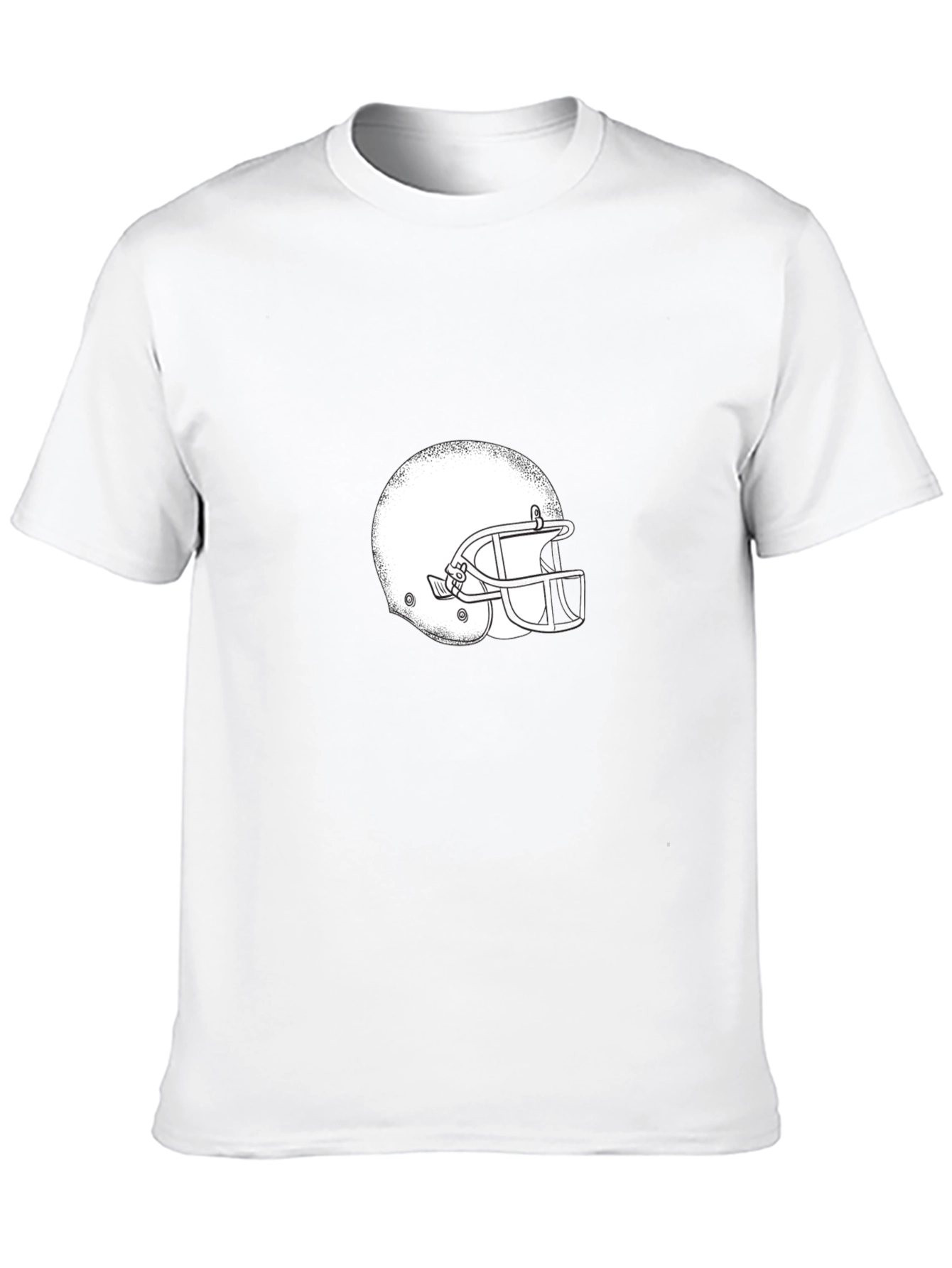 Football Helmet Graphic T-Shirt - Black