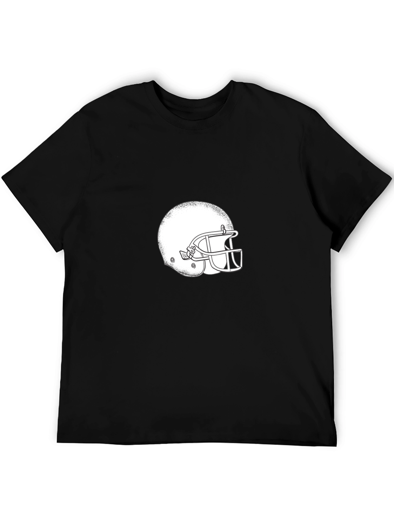 Football Helmet Graphic T-Shirt - Black