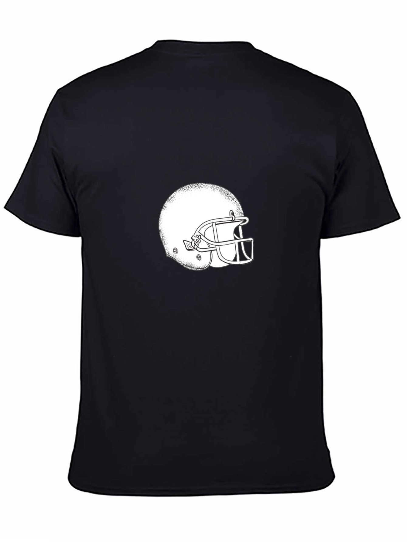 Football Helmet Graphic T-Shirt - Black