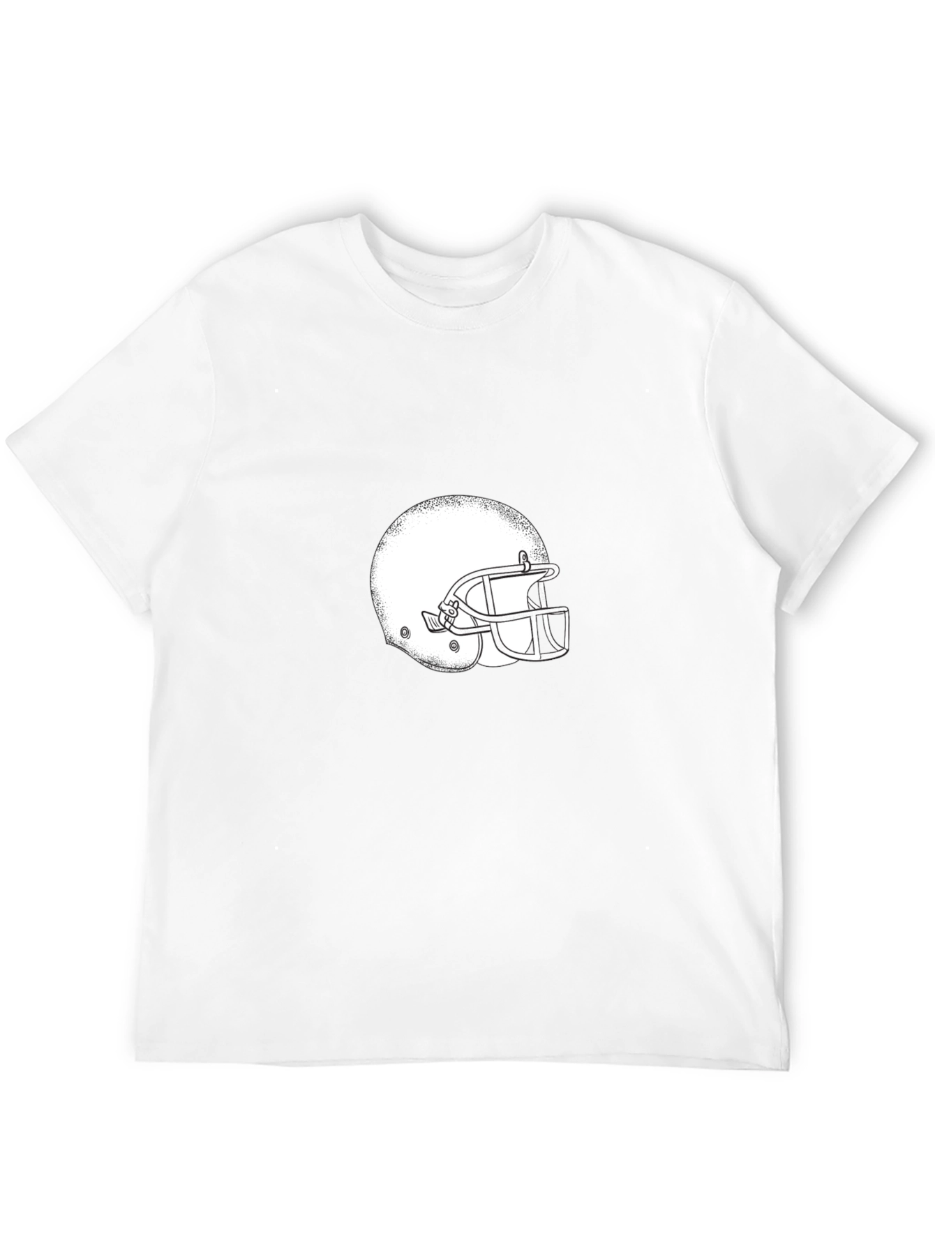 Football Helmet Graphic T-Shirt - Black
